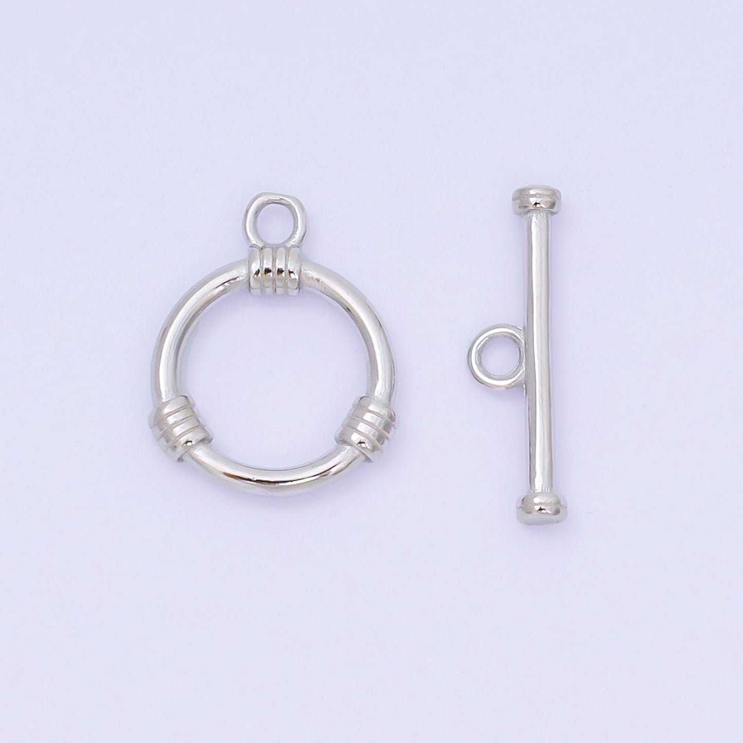 S925 sterling silver ot clasp Minimalist Toggle clasp round clasp simple end clasp for Bracelet Necklace Supply SL-675