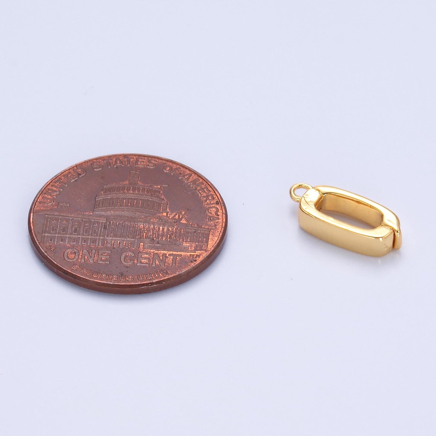 24K Gold Filled 13mm Hinged Rectangular Bail Pendant Spacer Holder | Z1319