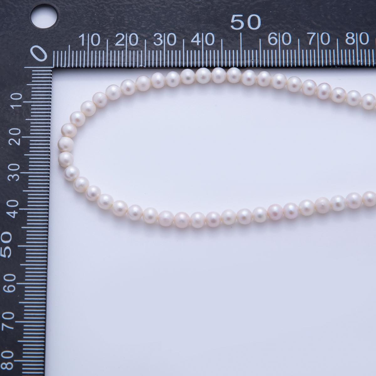 White Round Shell Pearl Beads Luster Quality Genuine Shell Pearl Small Pearls 4.8mm WA-3443