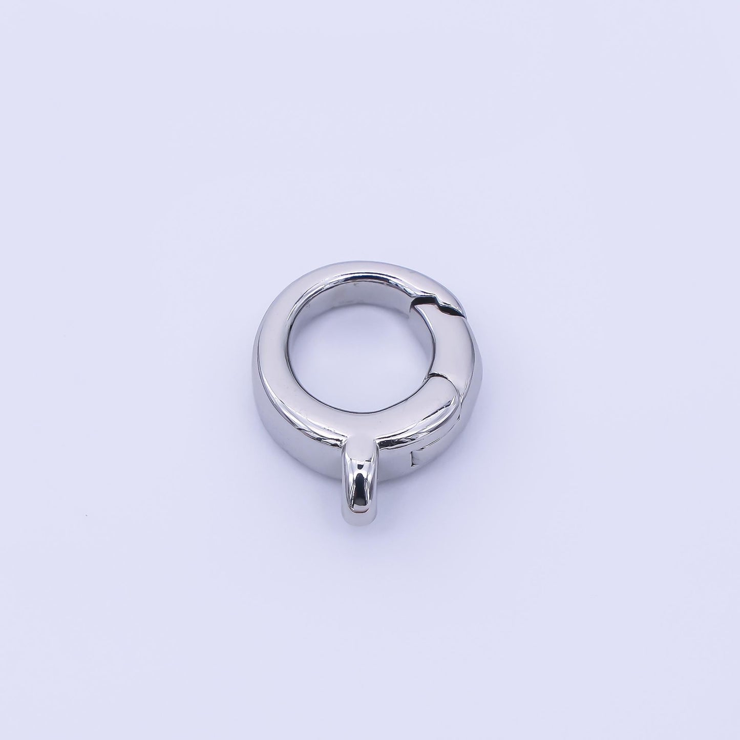 24K Gold Filled 10mm Round Push Gate Clasp Finding in Gold & Silver | Z1280