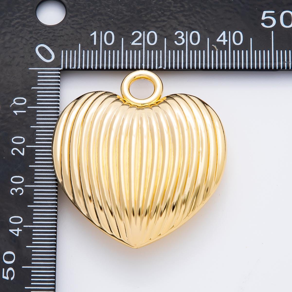 Chubby Modern Gold Heart Shape Pendant Charm Necklace Jewelry Supply DIY Jewelry Findings in 18k Gold Filled Textured Pendant J-858
