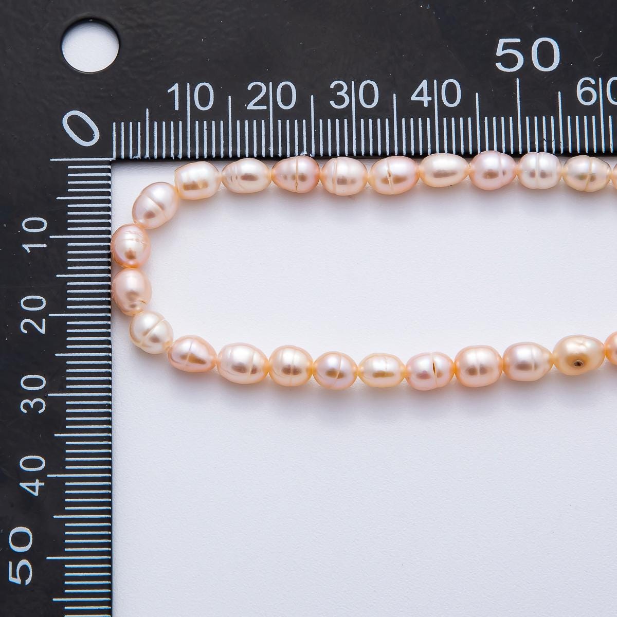 4.5mm Rice Shell Pearl Bead Strand Mauve Pink Pearls for Jewelry Making, Necklace & Bracelet Craft Supplies Colorful Beads WA-3497