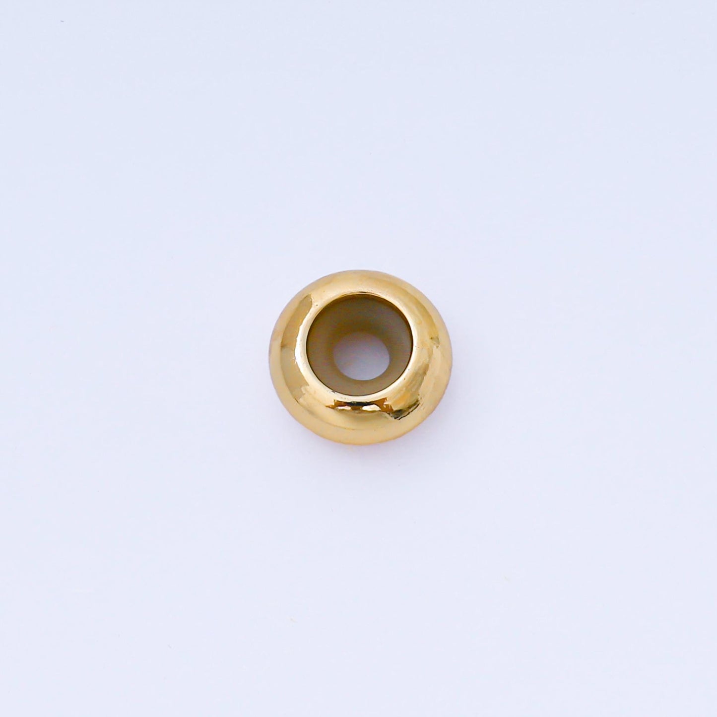 24K Gold Filled 10mm Round Silicone Stopper Bead Findings | Z1342