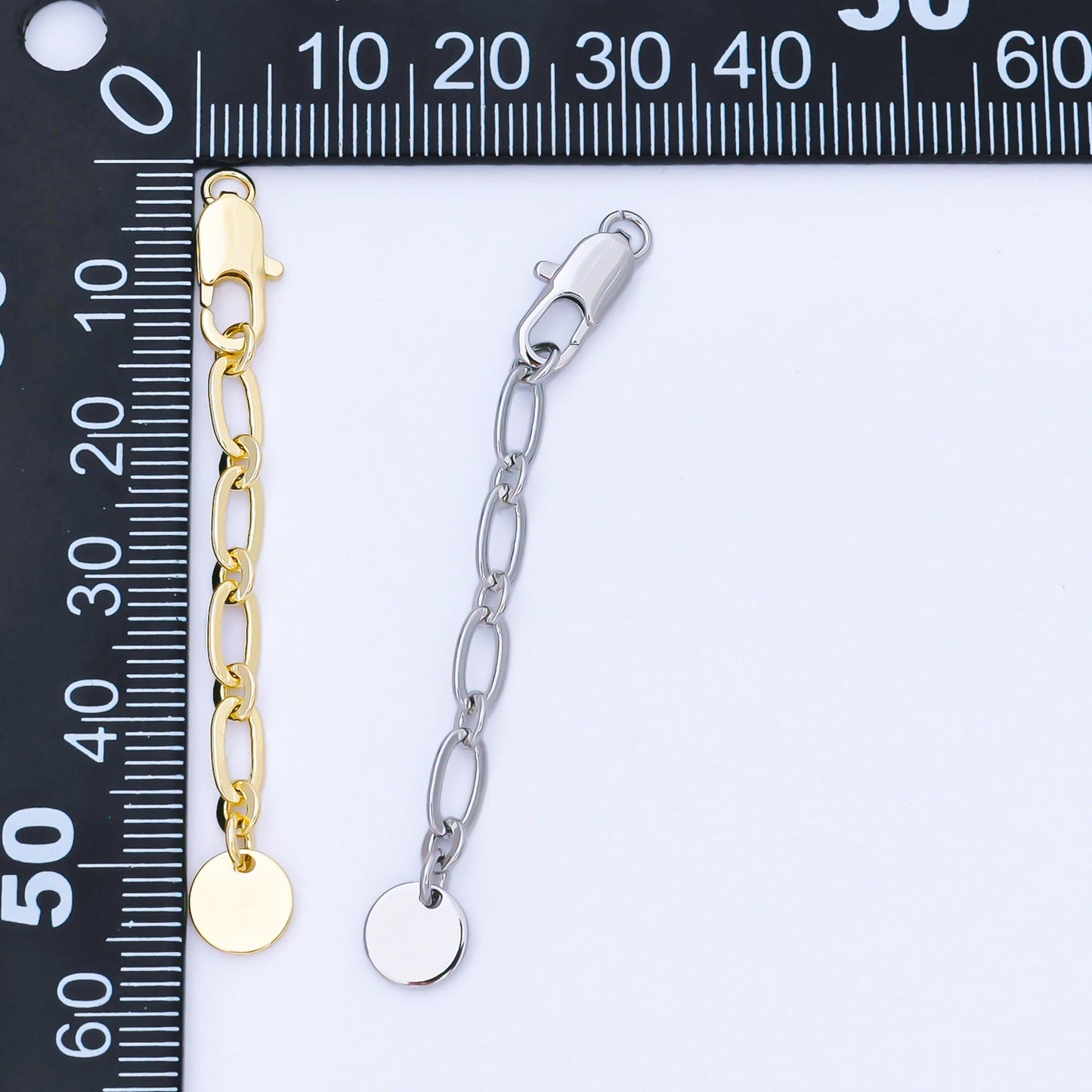 14K Gold Filled Extension Tail Paperclip Chain w. Lobster Clasp Jewelry Finding | Z1487
