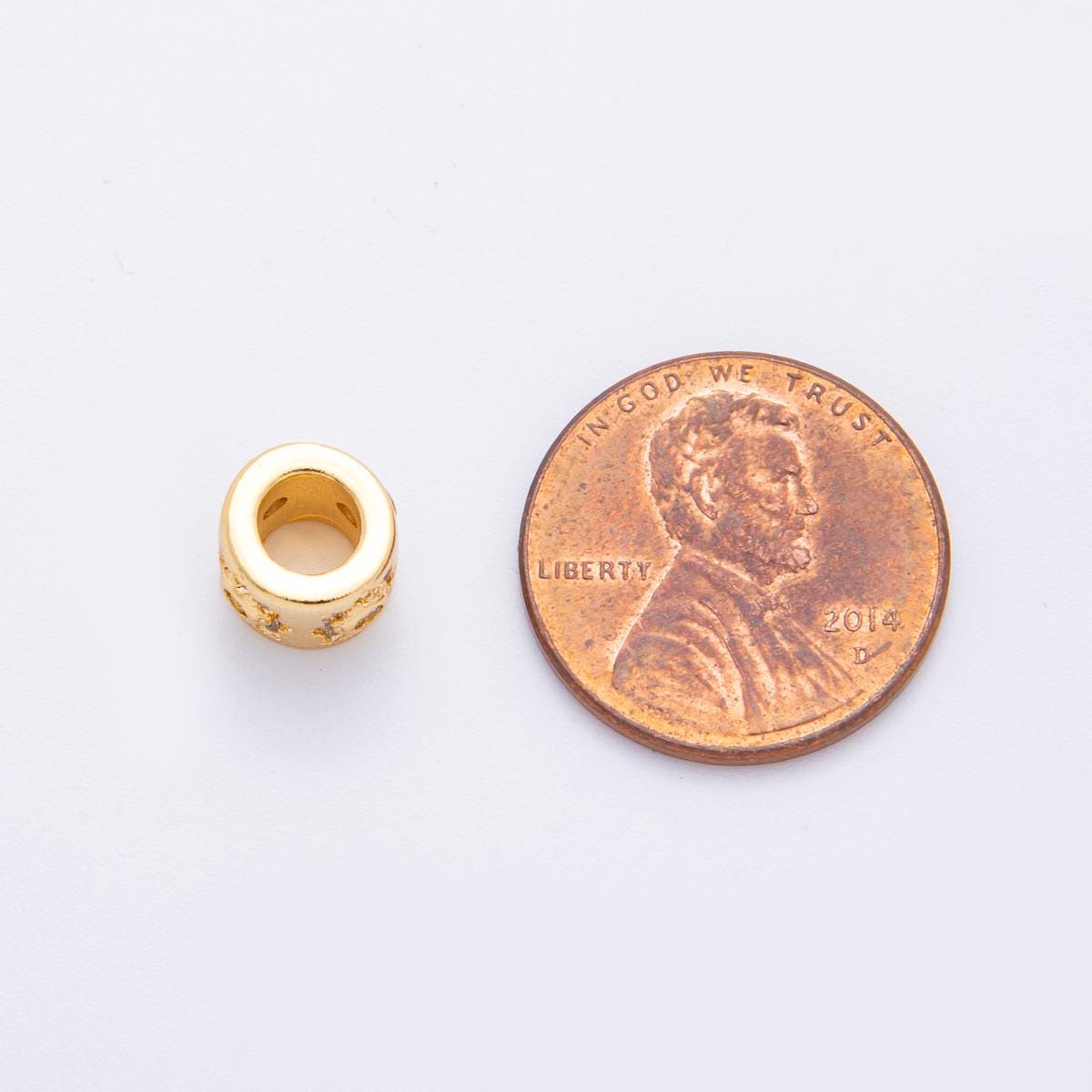 1x dainty Tube spacer beads CZ Sun beads Celestial bracelet connector for bracelet jewelry making supply finding 8mm Beads AF-1034