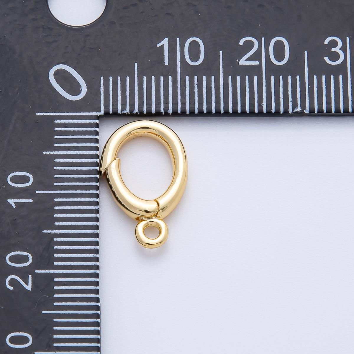 18K Gold Filled 16mm Round Push Gate Clasp Open Loop Closure Finding | Z1408