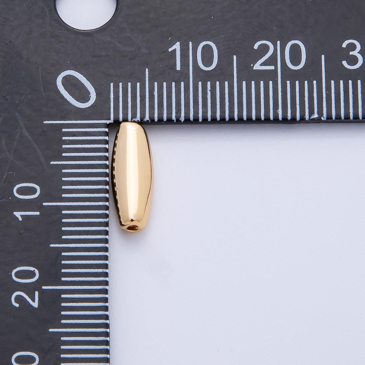 18K Gold Filled 13mm Long Tube Needle Spacer Bead in Gold & Silver | B025