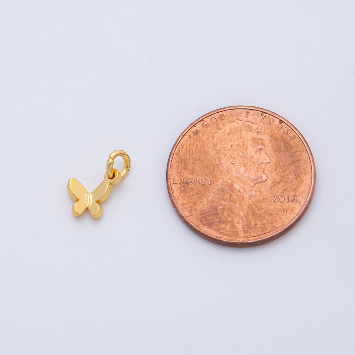 Tiny Gold Butterfly 18K Gold Filled Pendant Mariposa Pendant Charm ,For DIY Jewelry AF-1430