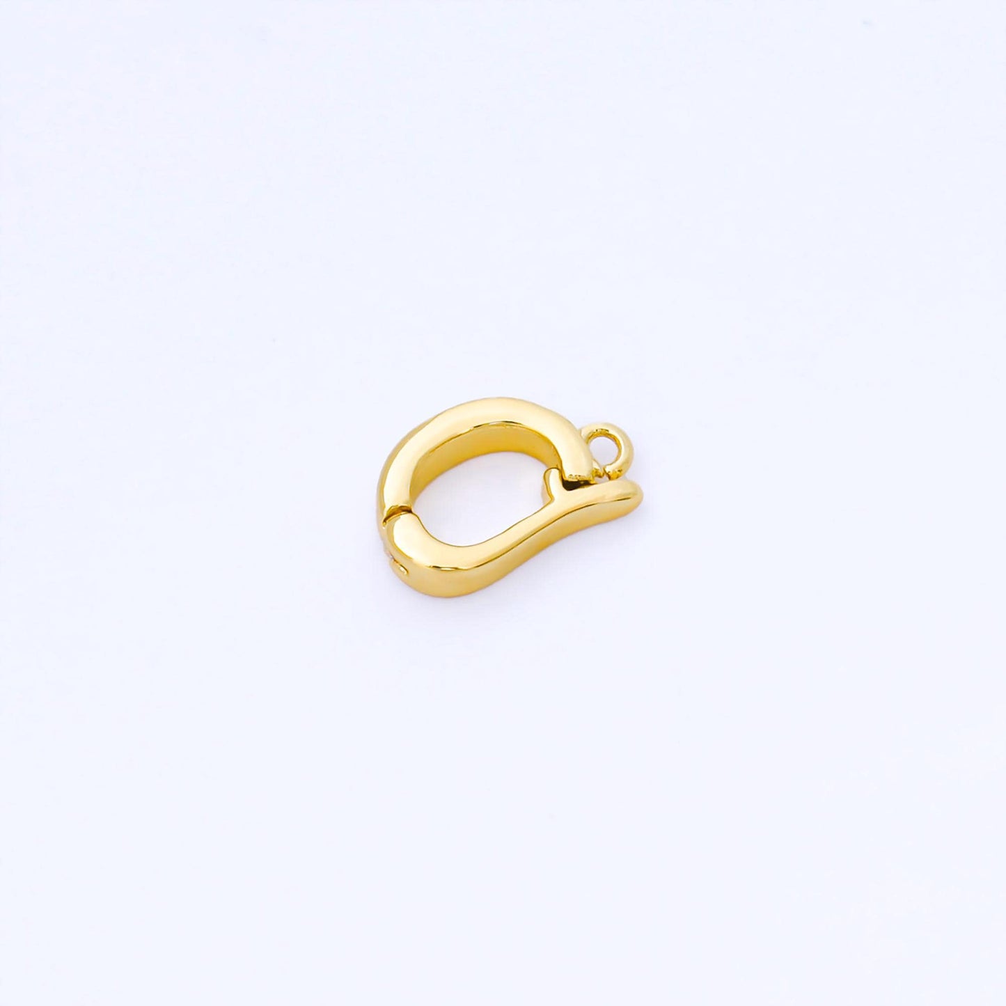 24K Gold & Silver Oval Clasp Connector Dainty Lock Pendant DIY Jewelry Making Supplies for Bracelet Necklace Bag Charm | Z1491