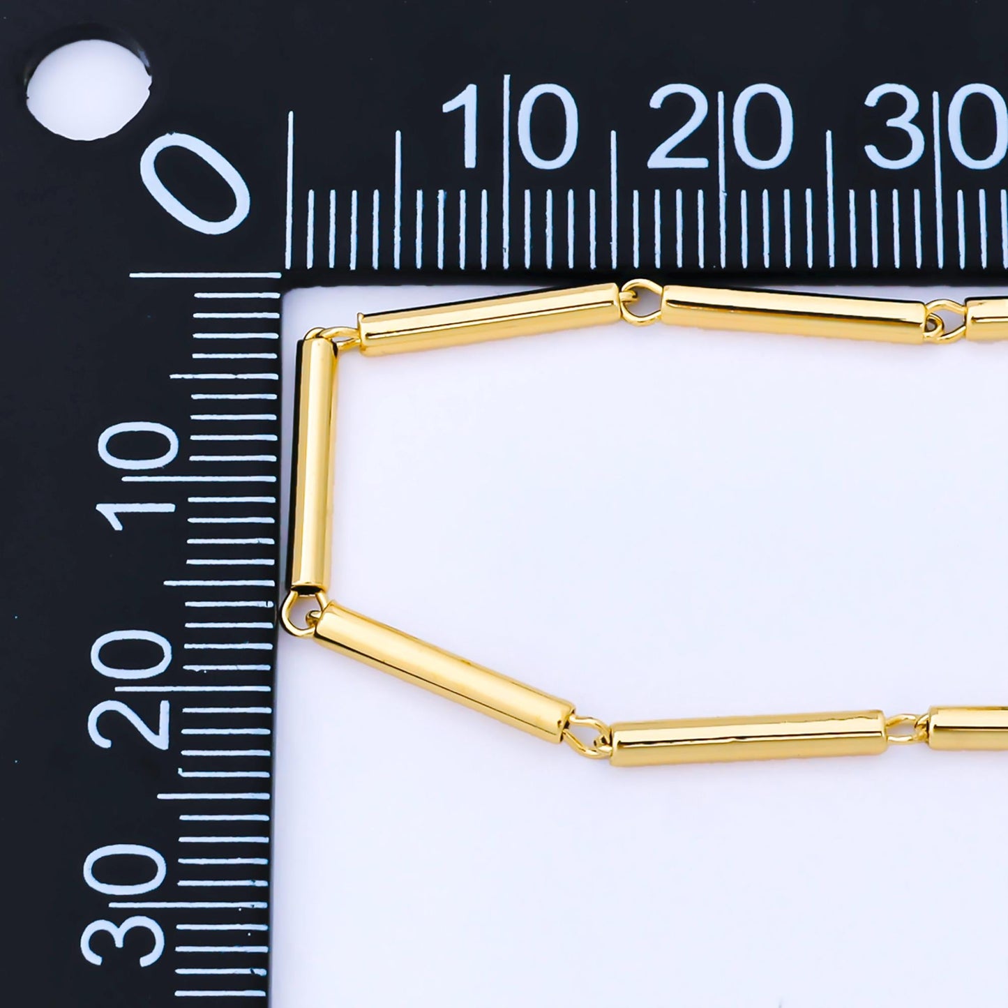 24K Gold Filled 1.9mm Minimal Long Tube Chain by Yard Gold Stick Link Chain DIY Jewelry Making Supplies Necklace Bracelet | Roll-2003
