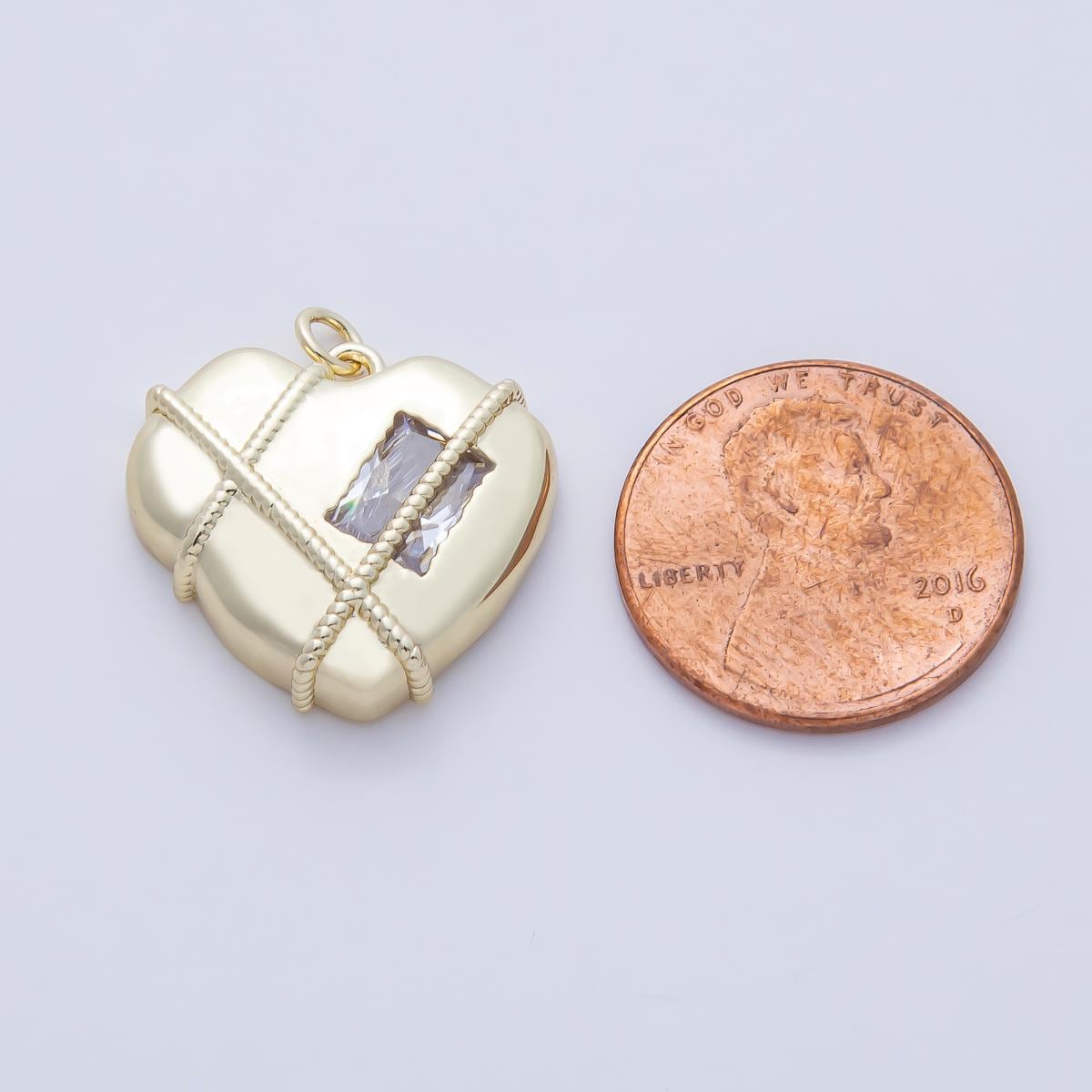 14K Gold Filled 19.3mm Irregular Heart Charm Abstract Modern Love Pendant Sculpted Design DIY Jewelry Making Supply | AF1480