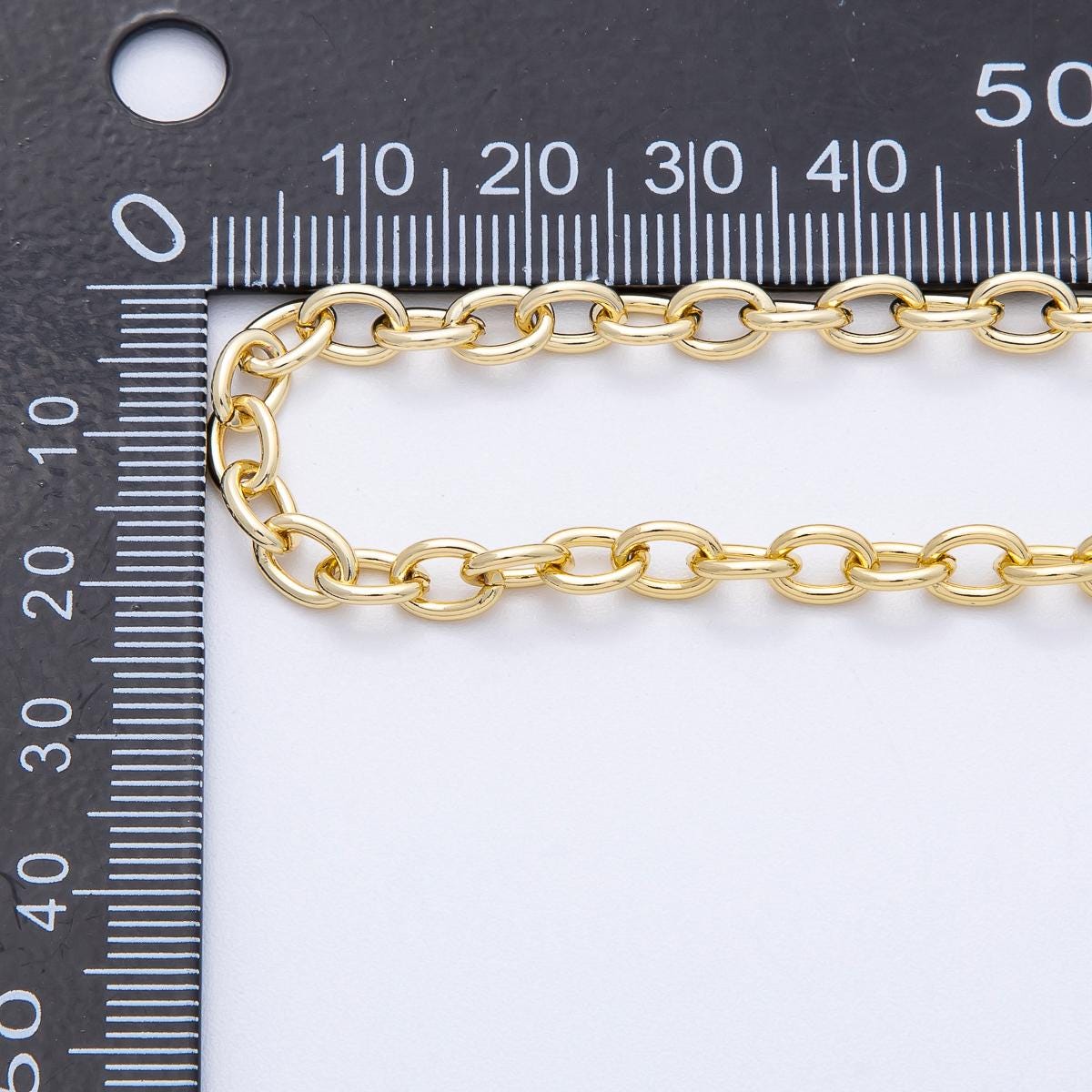 Stainless Steel 6.9mm Unfinished Oval Link Cable Chain Wholesale Bulk DIY Jewelry Supply Finding for Necklace Bracelet | Roll-1807