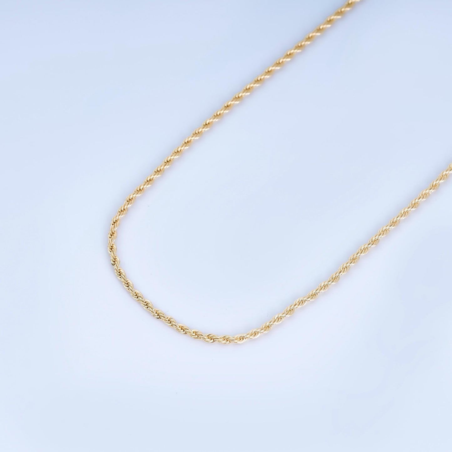24K Gold Filled 2mm Minimalist Rope Unfinished Chain by Yard Wholesale Bulk DIY Jewelry Making Supplies for Necklace or Bracelet | Roll-2010