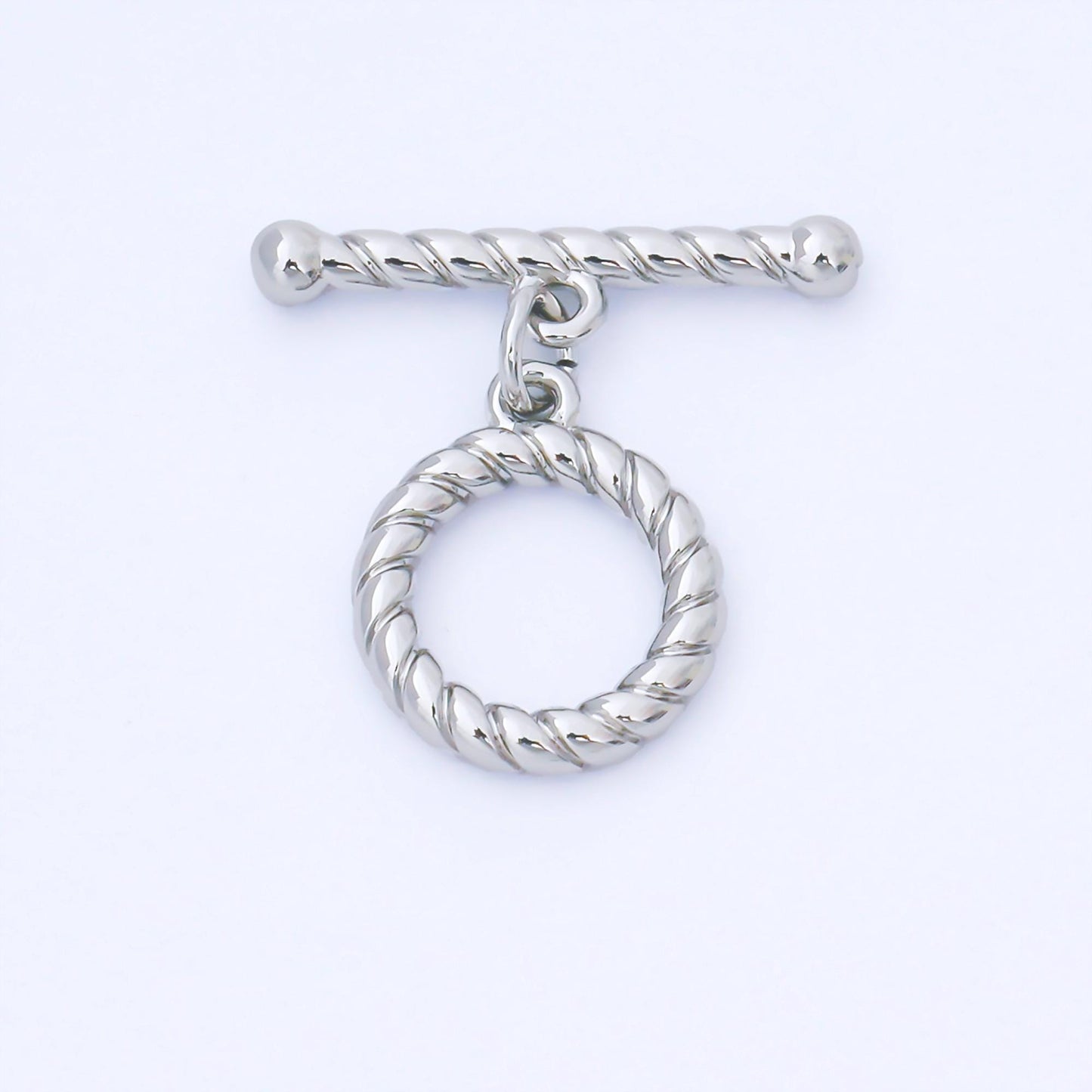 24k Gold Plated 23mm Twisted Rope Toggle Clasps Twisted End Clasp for Jewelry Handmade Making Bracelet Necklace Fancy Bar Clasp | Z1490
