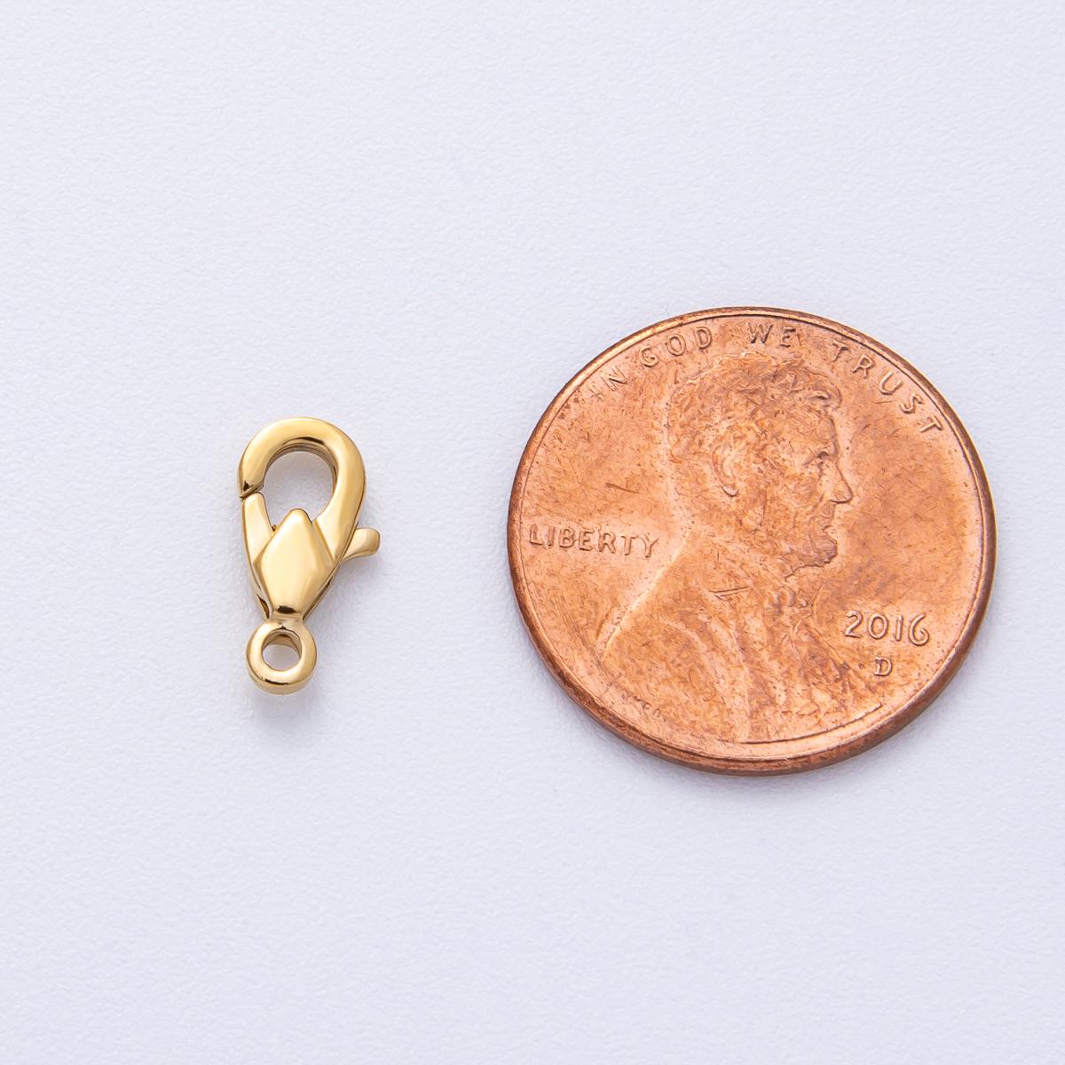 Stainless Steel 11mm Geometric Lobster Claw Clasps Closure Finding DIY Jewelry Supply for Custom Necklace & Bracelet Making | Z1637