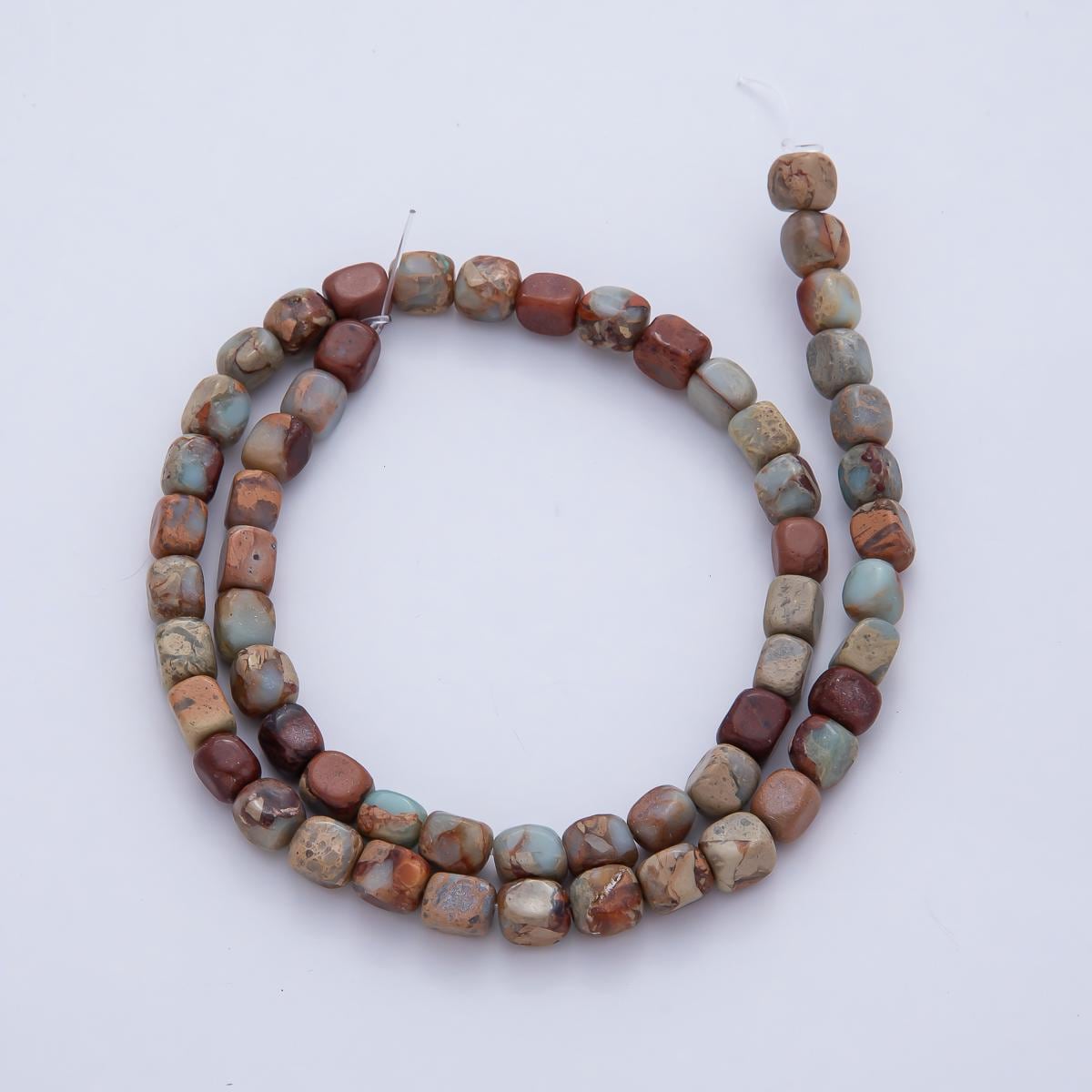 5mm Turquoise Natural Gemstone Nugget Bead Strand Finding Earthly Polished Stone for Boho Jewelry Making DIY Supply | WA-3840