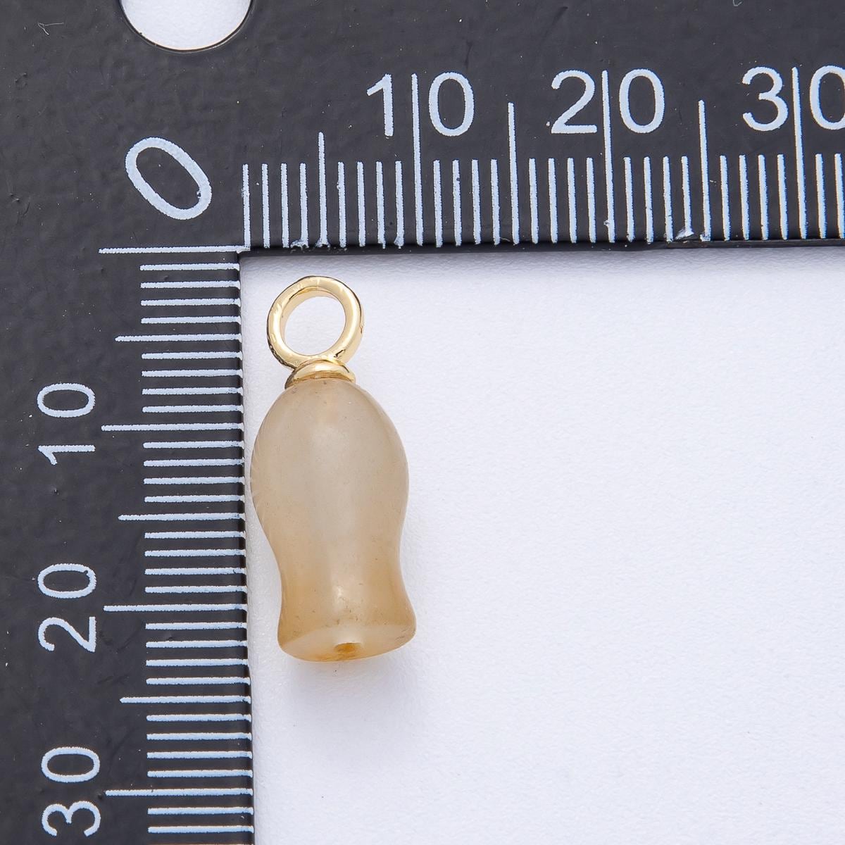 18K Gold Filled Yellow Aventurine Gemstone Beads Charm | AK149