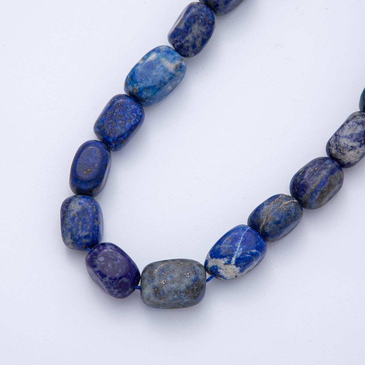 13mm Bloodstone, Moss Agate, Amazonite, Lapis Lazuli Pebble Nugget Natural Gemstone Strand Finding DIY Custom Jewelry Supply | WA-A3926