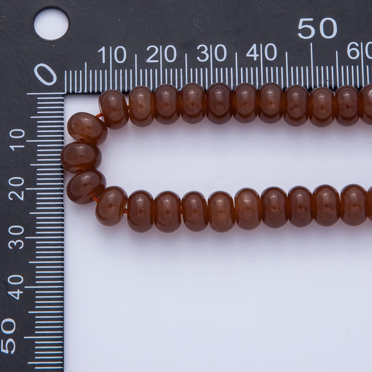 8mm Brown Natural Gemstone Bead Strand Finding Beads | WA-3939