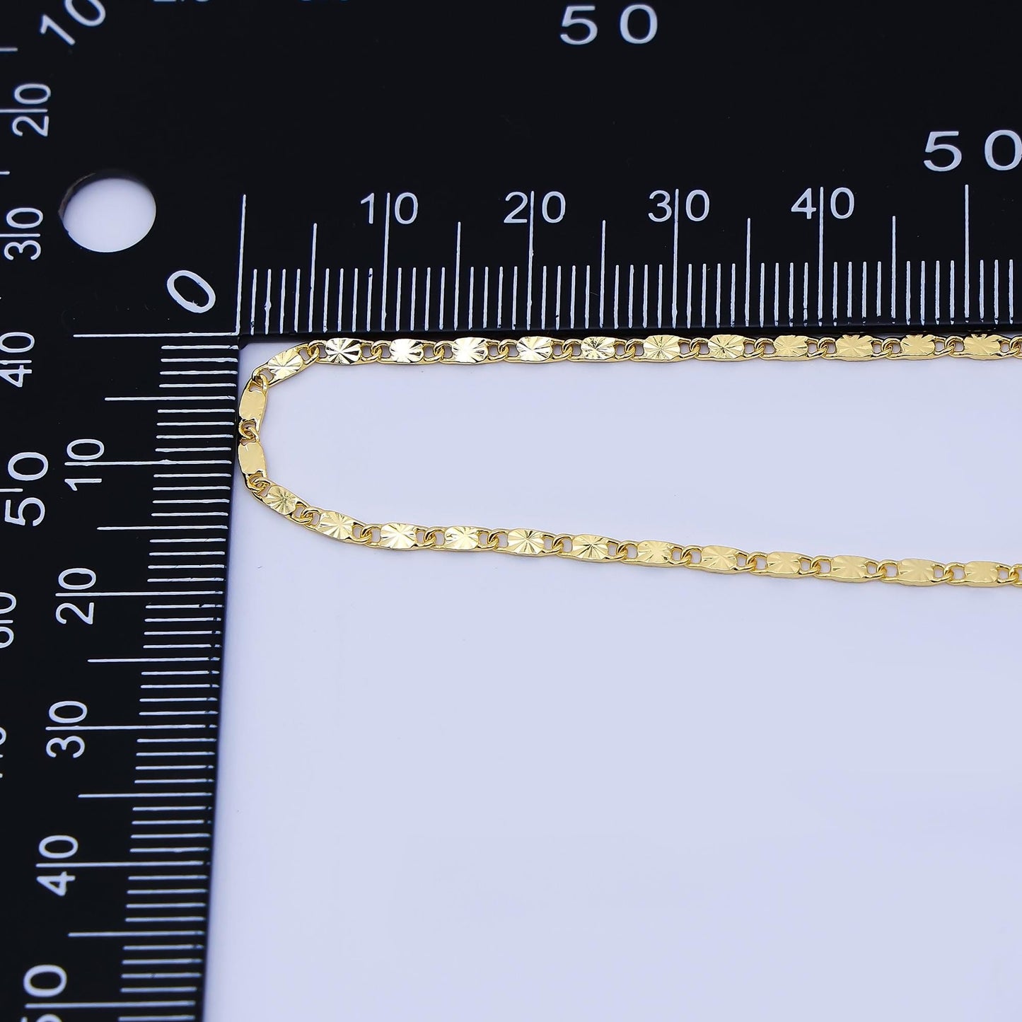 24k gold filled link sunburst unique chain 17.72" + 2" extender necklace | WA-4017