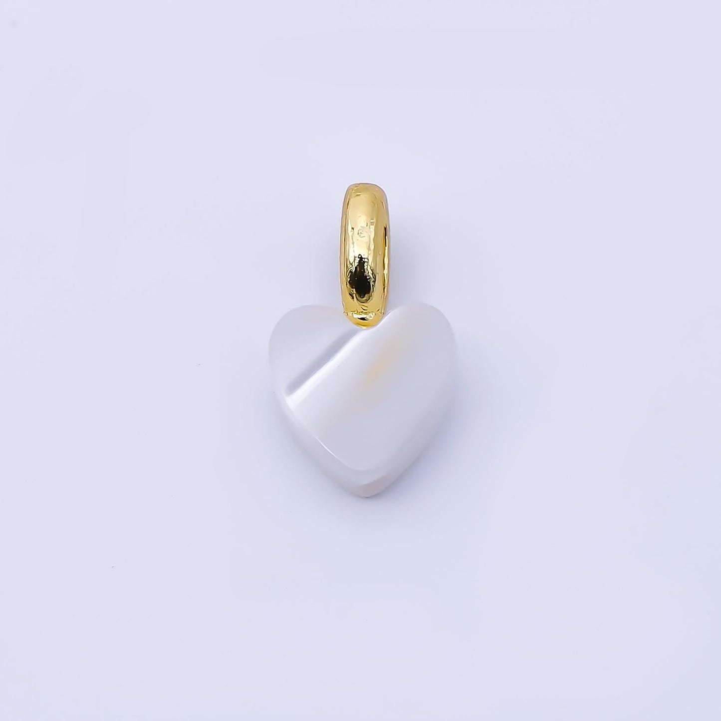 24k Gold Filled White Shell Pearl Charm Dainty Beach Inspired Pendant DIY Jewelry Supply for Necklace or Bracelet Minimalist Gift | P1948