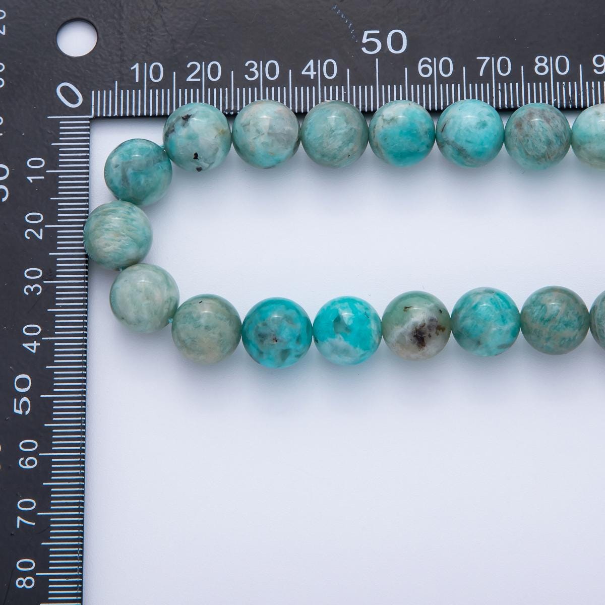 11.8mm Blue Teal Turquoise Natural Gemstone Round Strand Finding DIY Custom Jewelry Supply for Necklace & Bracelet Making | WA-4101
