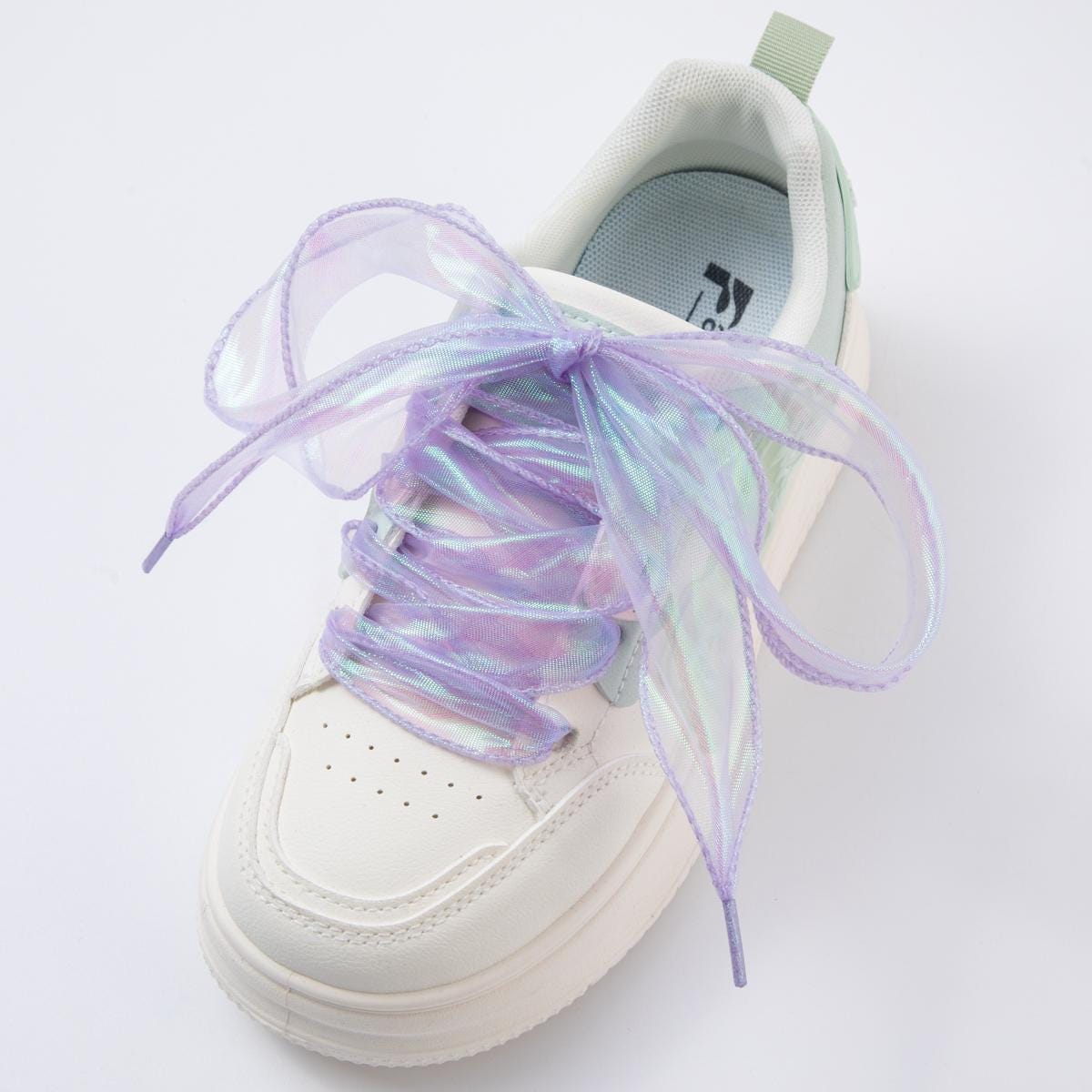 Holographic Iridescent shoelaces romantic magic mermaid sneaker laces for Fashion shoe game everyday chic accessory | WB-00312