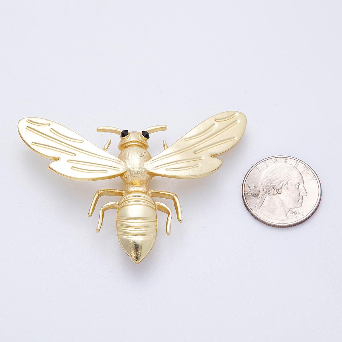 18k 70.4mm Gold Bee Brooch Vintage Style Insect Pin Honeybee Jewelry Lapel Pin Fashion Accessory for Coats bags scarves | BH-101