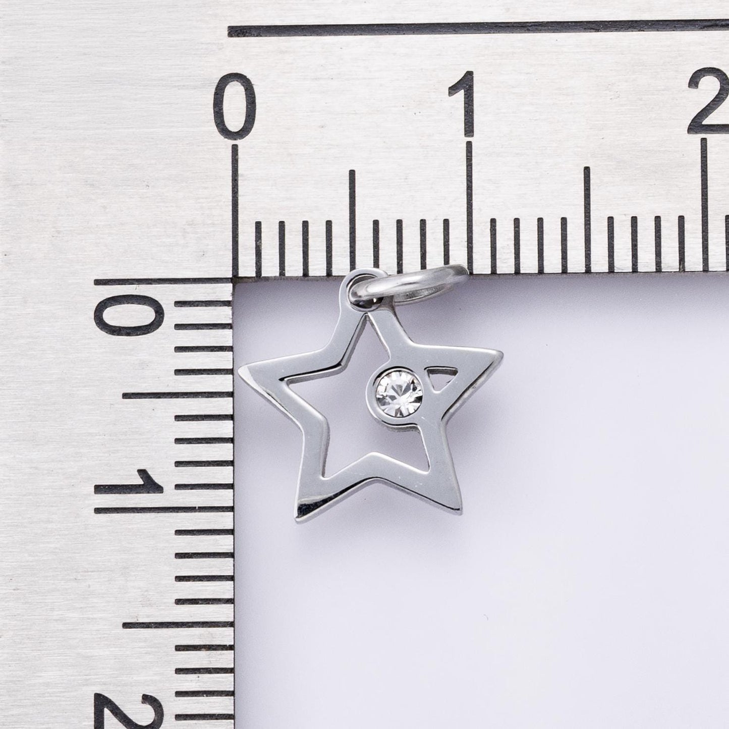 S925 sterling silver clear cz open celestial star pendant starry night charm necklace for DIY Jewelry Making Minimalist gift | C-00387