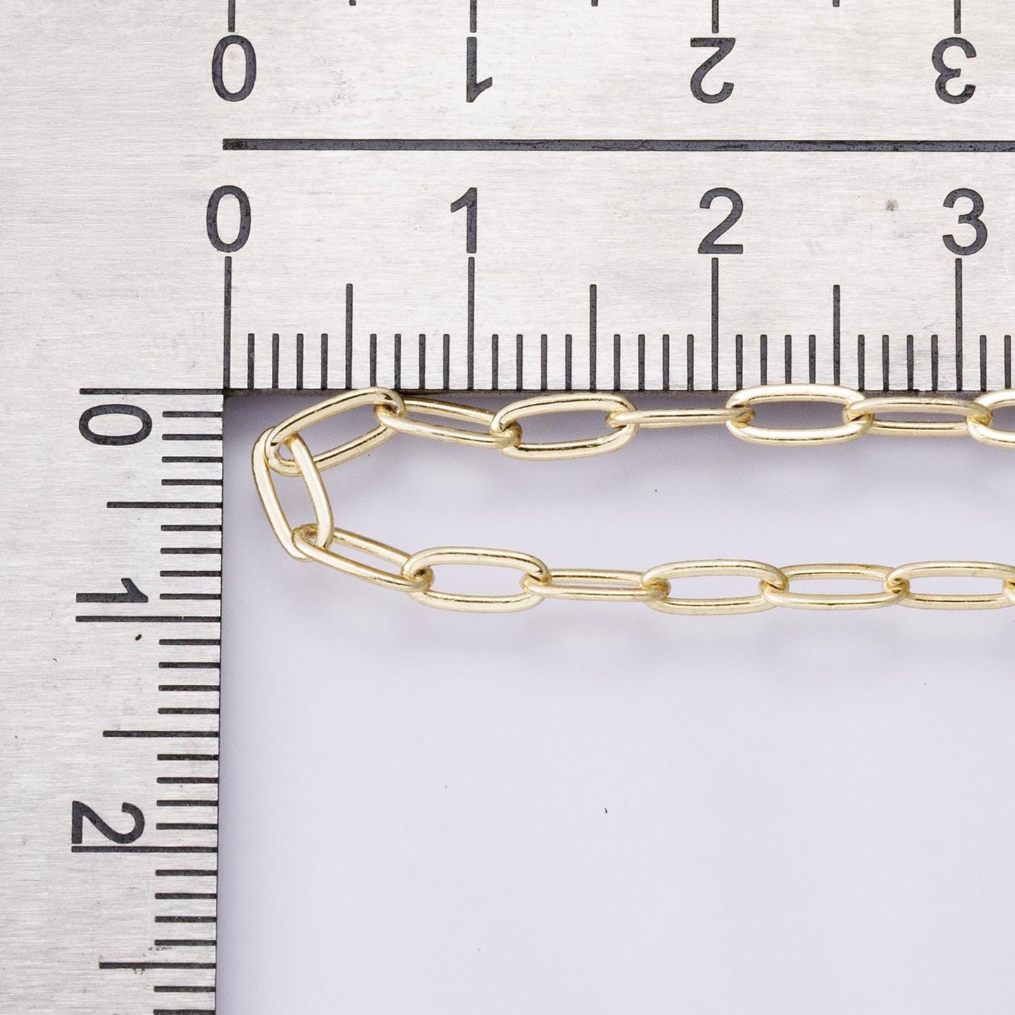 24K Gold Filled 6.2mm x 2.8mm Minimalist Paperclip Unfinished Chain by Yard wholesale bulk DIY jewelry making supply necklace | Roll-01853