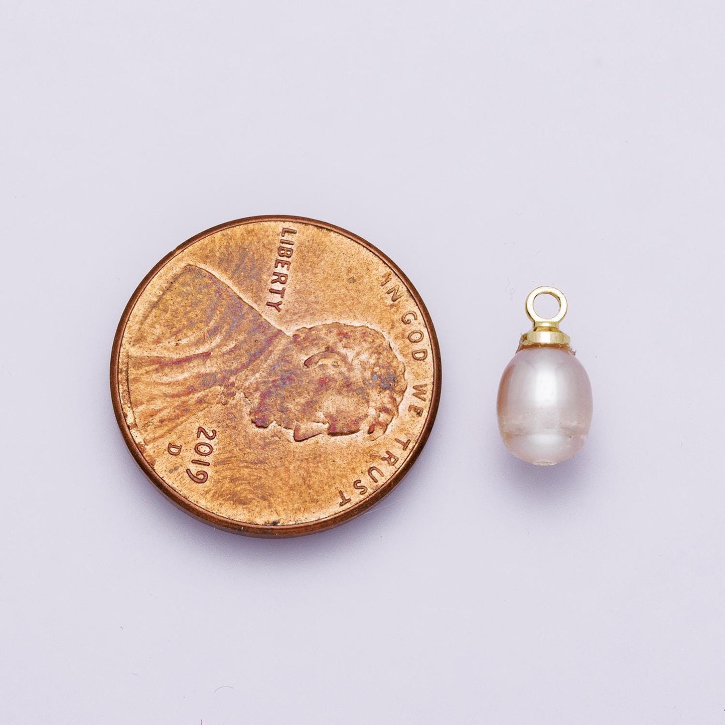 Pink Oval Pear Shaped Pearl Charm Teardrop Genuine freshwater mermaid pearls pendant DIY Jewelry Making Supply elegant necklace | P-01956