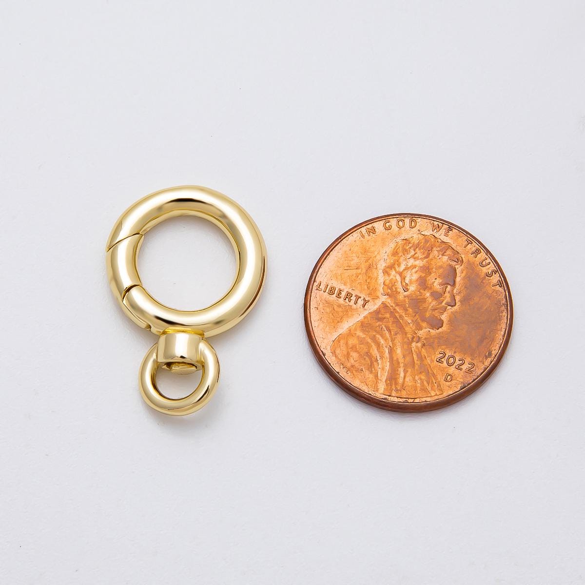 Dainty Clasp wholesale swivel push spring ring 16k gold Filled for Bag Charm Jewelry Making Supply Findings-00140