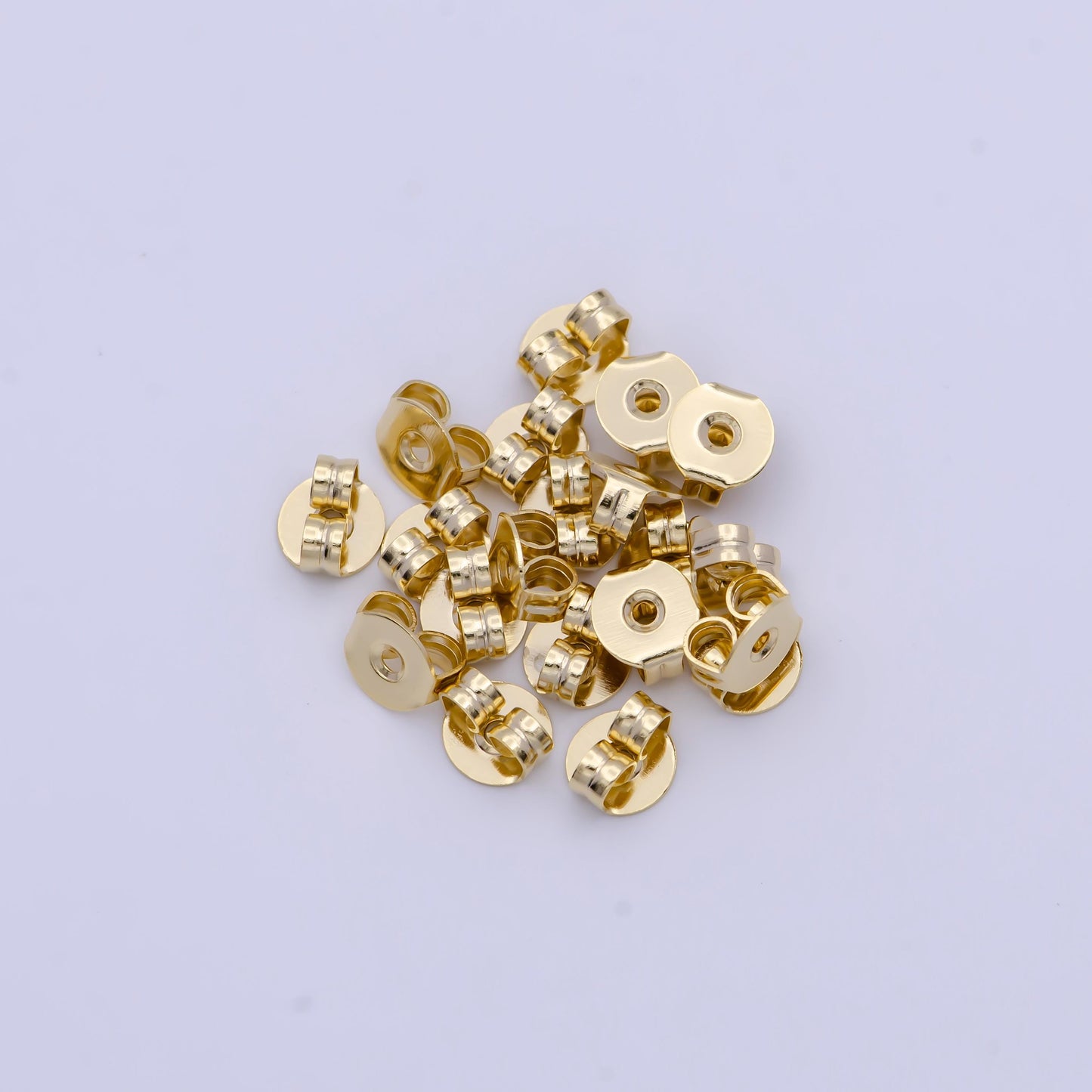 20 Pieces Gold 3mm, 5mm Minimalist Double Loop Butterfly Earring Backings Jewelry Supply | SP-1557 SP-1558