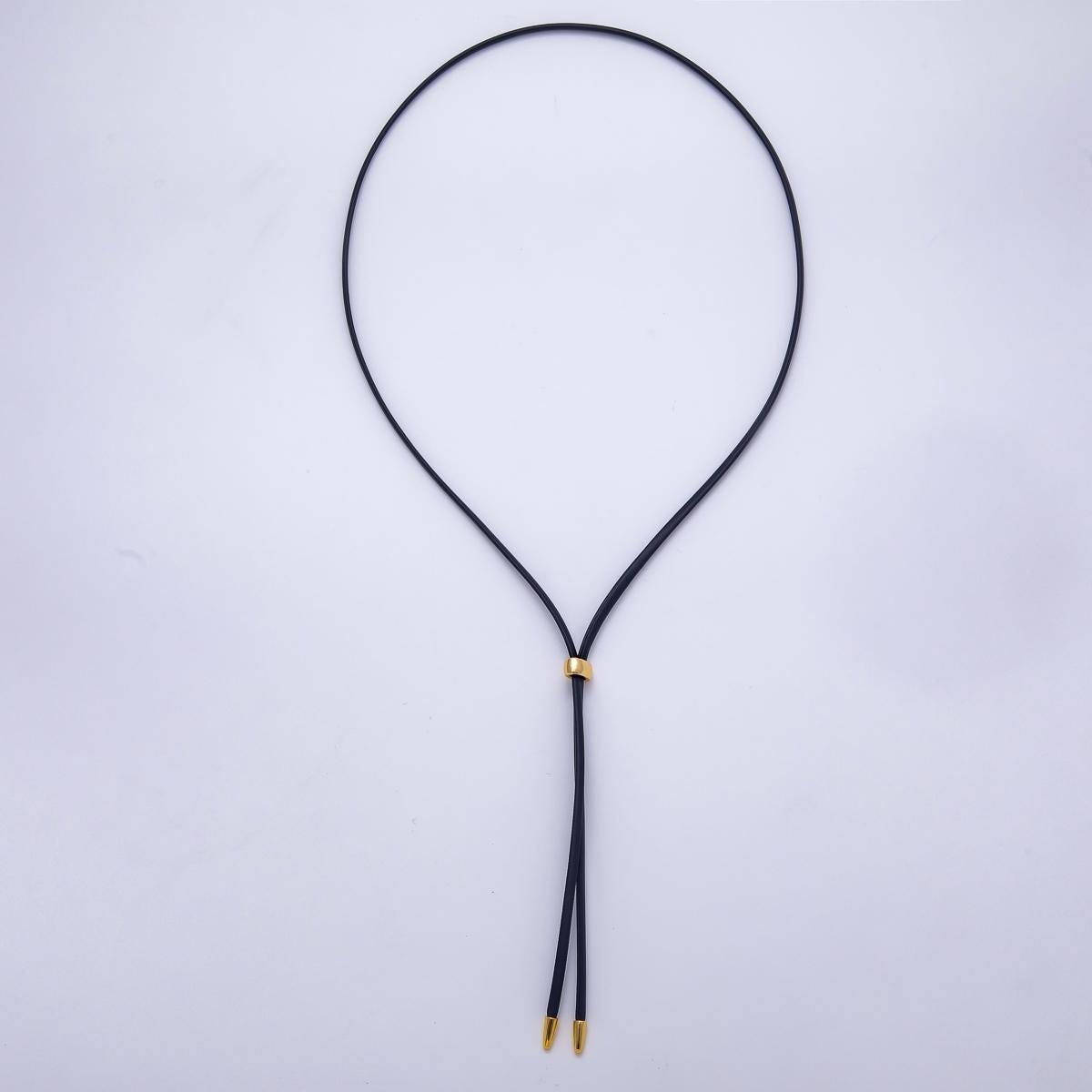 Dainty 2.5mm Leather Bolo Slide Adjustable 26 Inch Lariat Necklace | WA-04338 ~ WA-04343