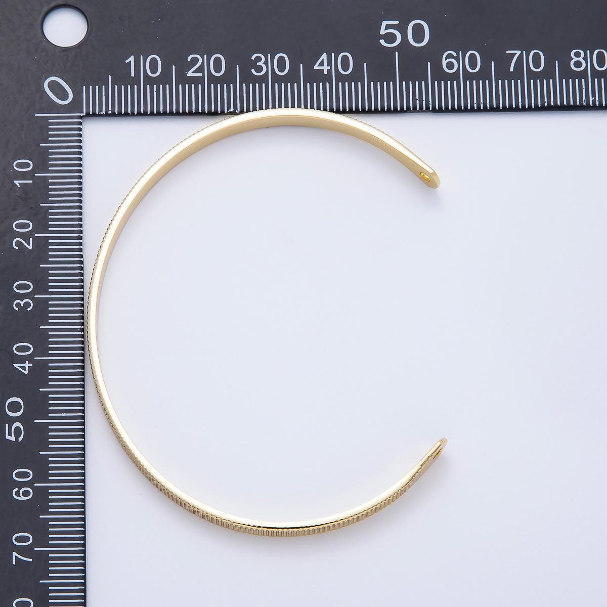 18K Gold Filled Modern Half Cuff Bracelet- Half Bracelet Finding for Bangle Supply WA-4447