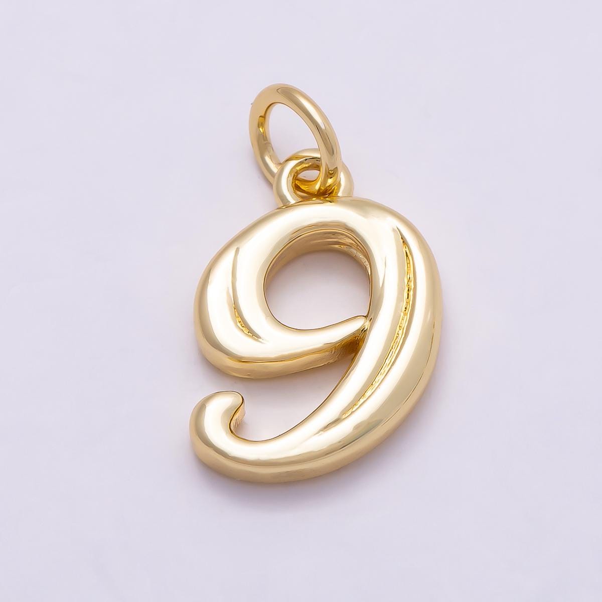 Dainty Gold Number Charm Pendant Lucky Number Age Birthday Pendant | Charms-878