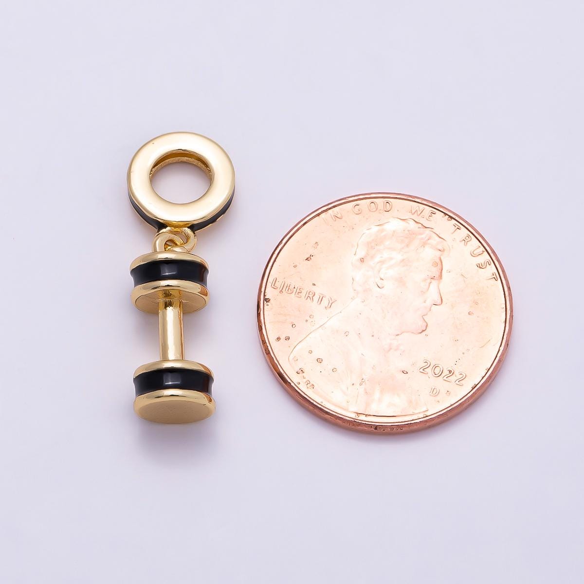 Mini Dumbbell Dangle Charms Drop Pendant Rondelle Fitness Pendant Beads for Handmade Jewelry Gift Making CHARMS-00964
