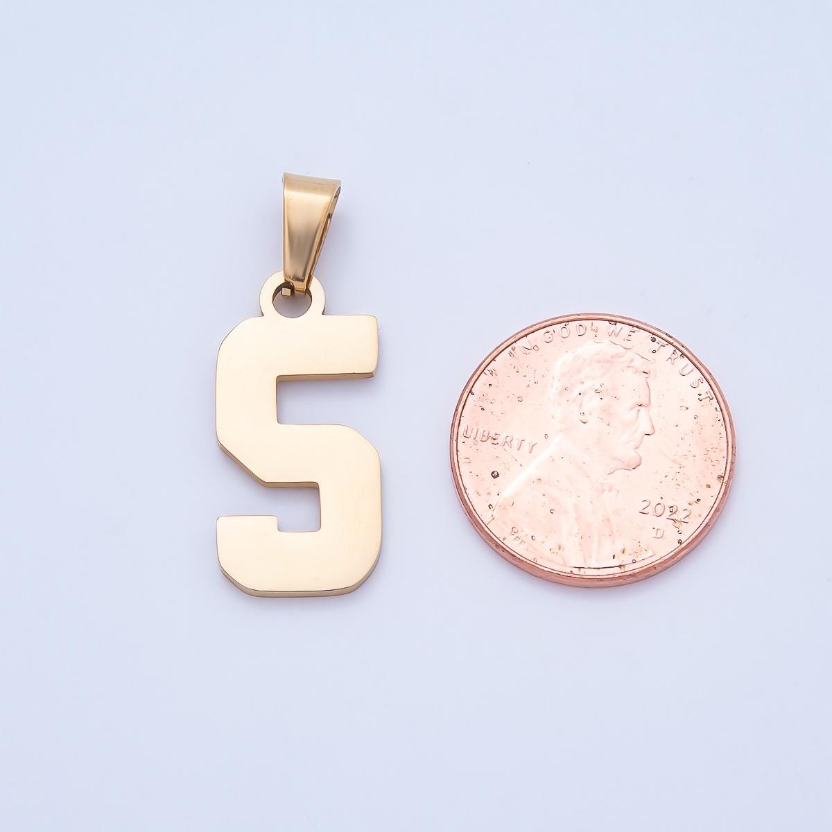 PVD Stainless Steel 23mm Sport Jersey Varsity Number Pendant Lucky Jersey Tag DIY Supply for custom Necklace and Bracelet | Charms-00981