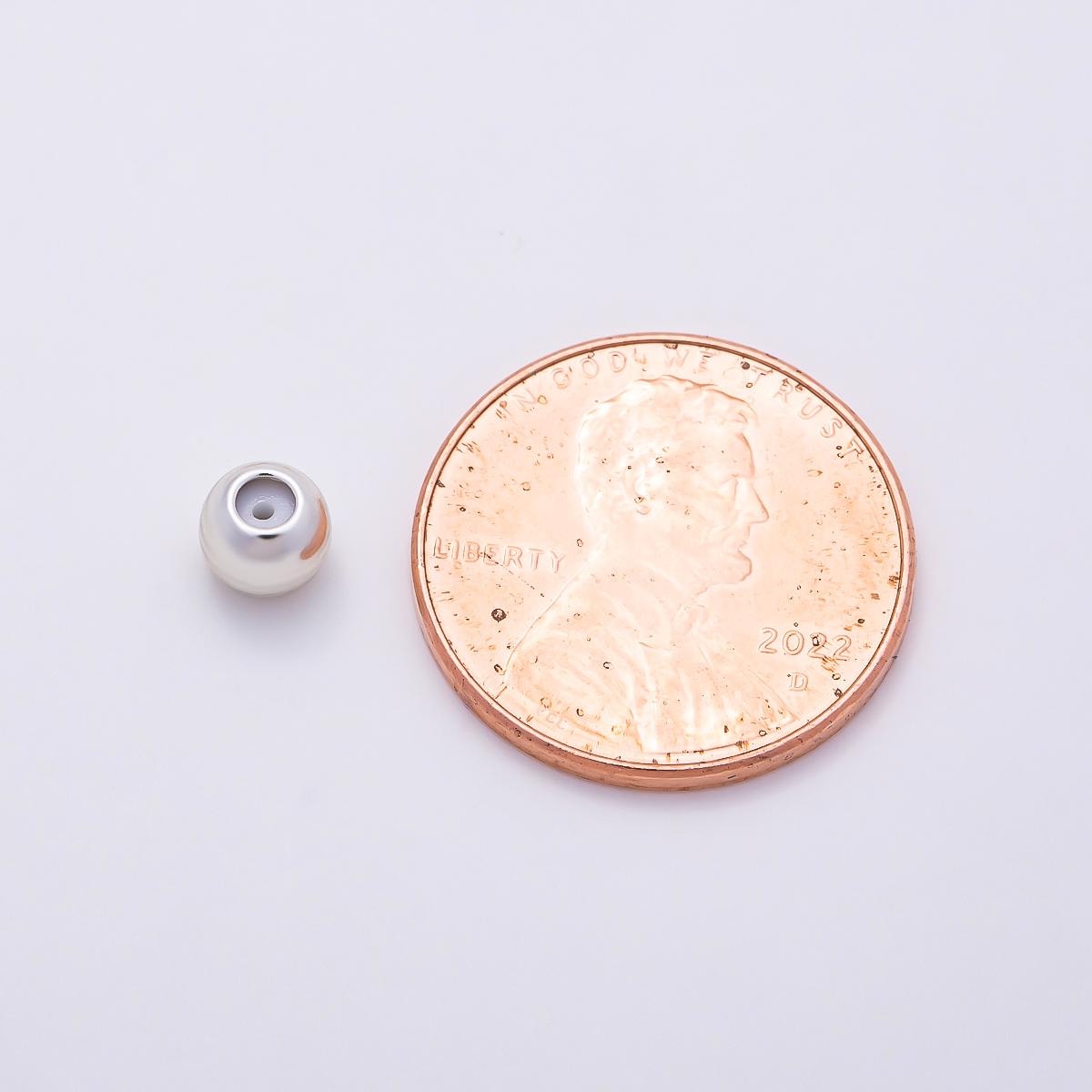 Silver 5mm Round Silicone Stopper Bead Findings | FINDINGS-00407