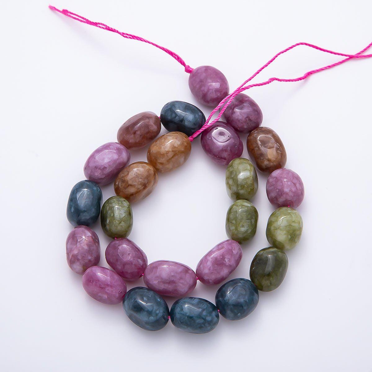 12mm Aventurine, Pink Quartz, Carnelian, Amethyst, Peridot, Tourmaline Oval Gemstone Bead Strand Finding DIY Beading Supplies | WA-00269