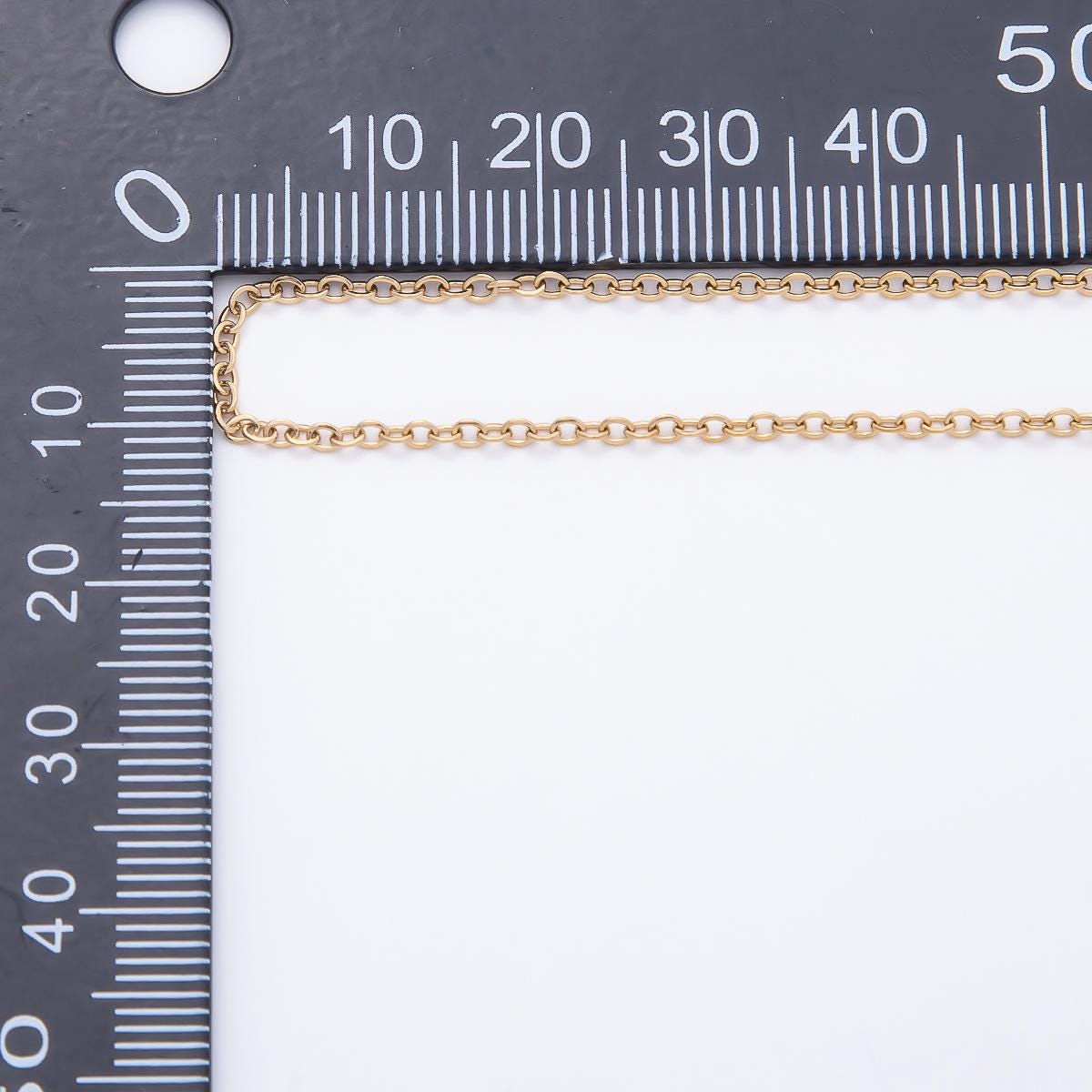 PVD Gold Stainless Steel 2mm Minimalist Cable Unfinished Chain by Yard Wholesale Bulk Jewelry Supply for Necklaces & Bracelets | Roll-01890