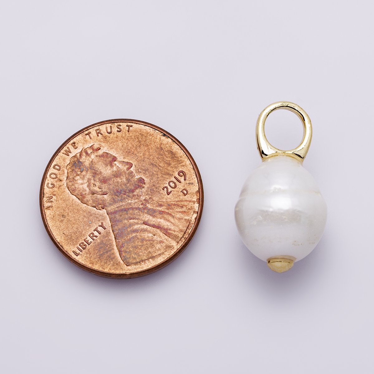 Tiny potato pearl charms white pearl drop pendants dainty charm necklace pendant 13mm pearl drop with bail p1734