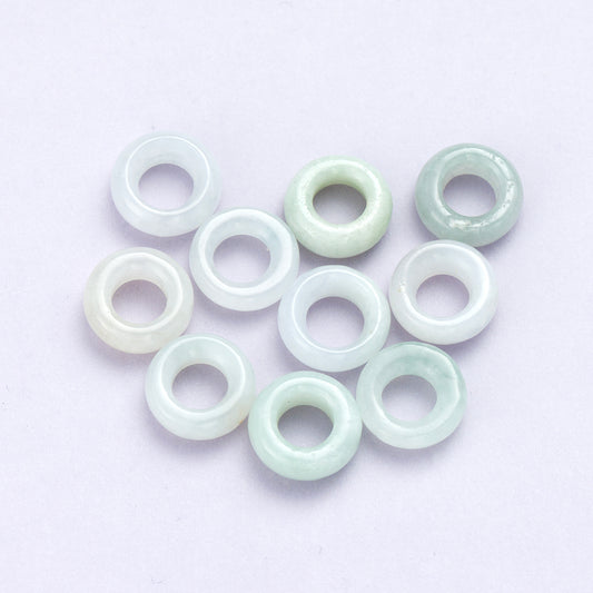 1x genuine natural jade donut bead donut pendant jade donut earring charm pendant z859
