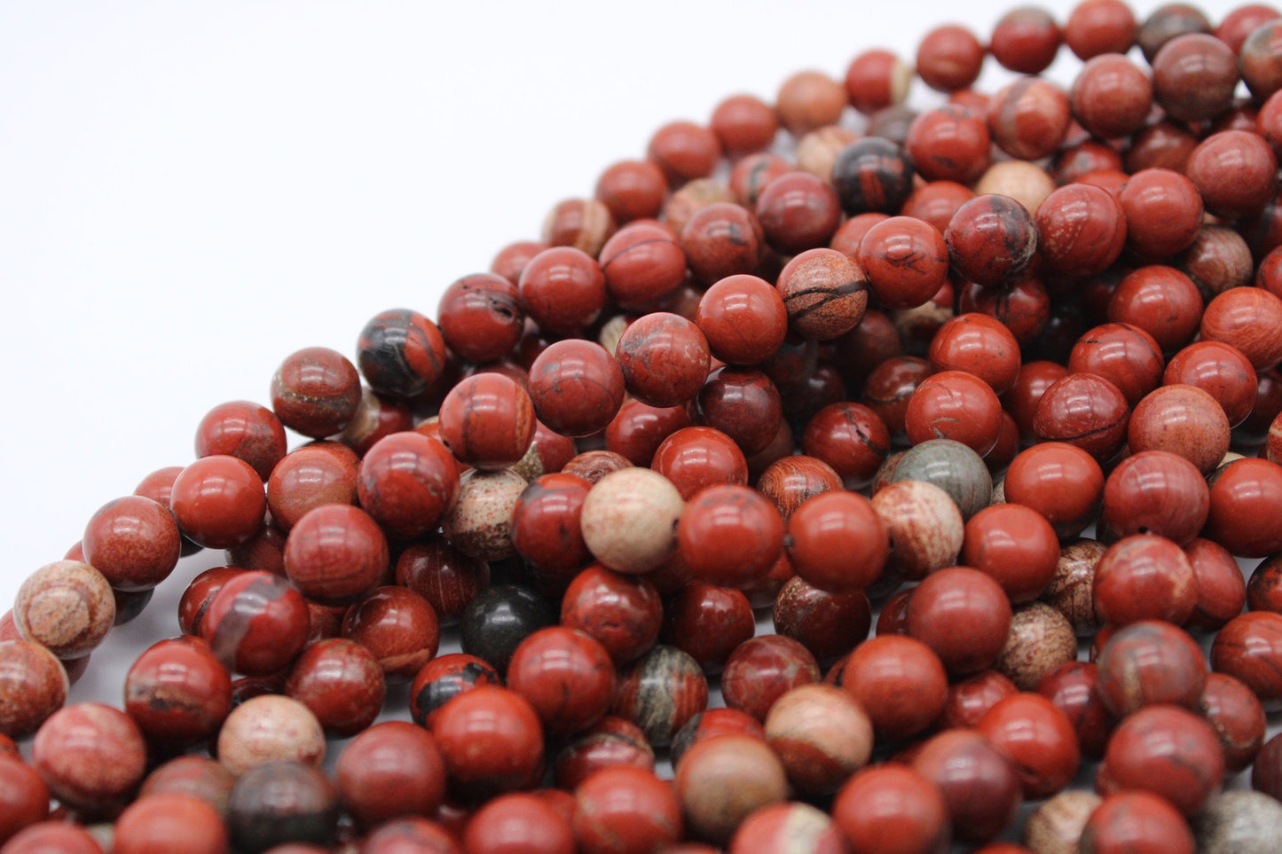 10mm Natural Poppy Jasper Round Beads 15.5", Great Quality, Natural Gemstone, Gemstone Wholeshale