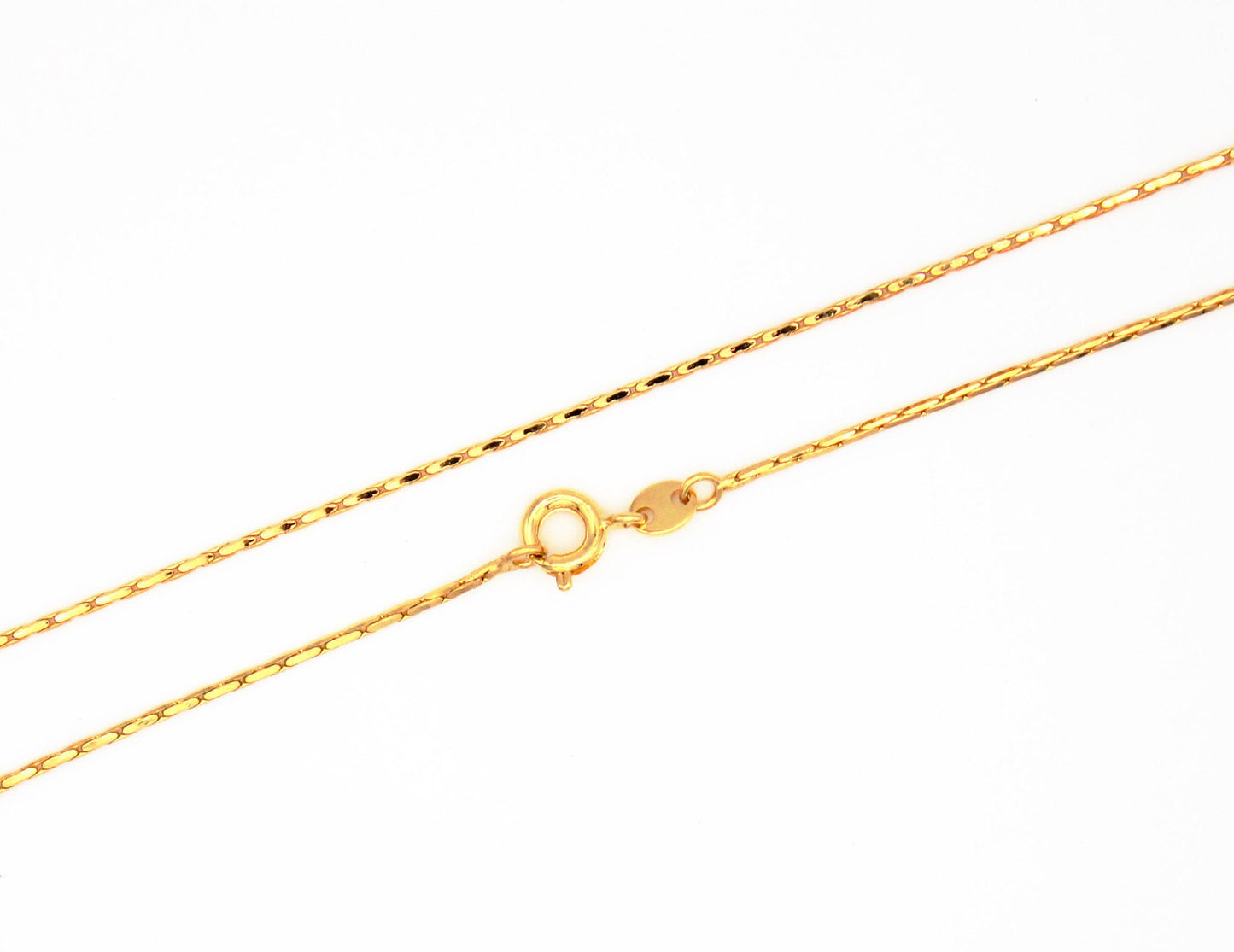 Dainty 1mm Snake Chain Necklace, Gold Plated 18k Snake Chain, 50cm Length Necklace, Great Quality, Jewelry Supplies, 192