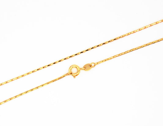 Dainty 1mm Snake Chain Necklace, Gold Plated 18k Snake Chain, 50cm Length Necklace, Great Quality, Jewelry Supplies, 192