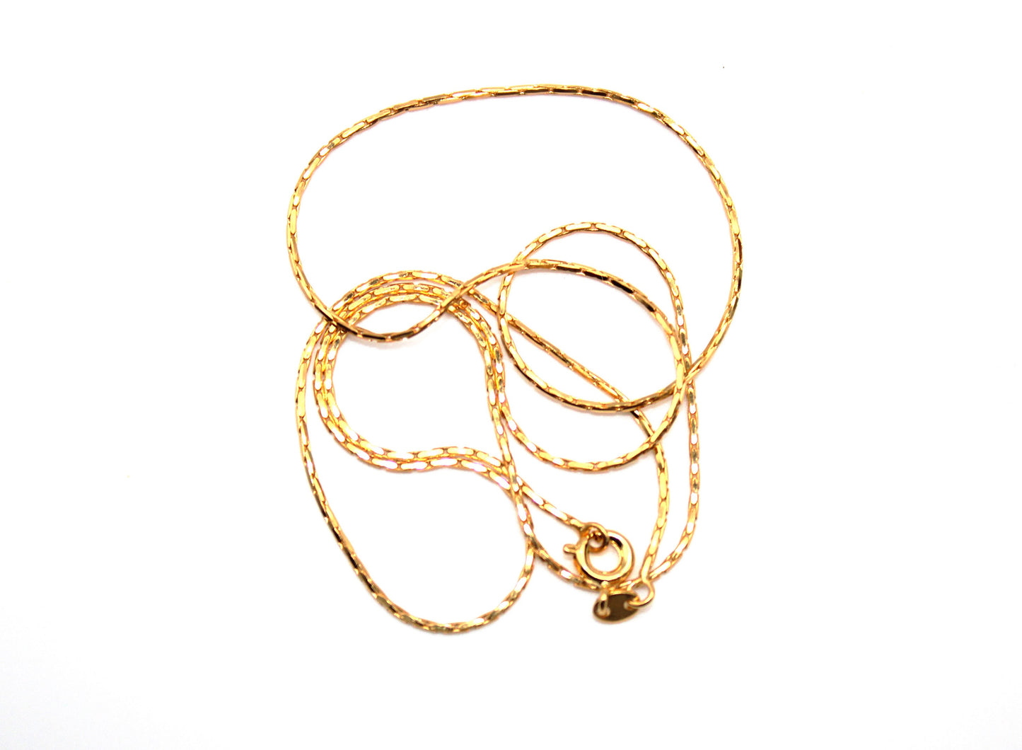 Dainty 1mm Snake Chain Necklace, Gold Plated 18k Snake Chain, 50cm Length Necklace, Great Quality, Jewelry Supplies, 192