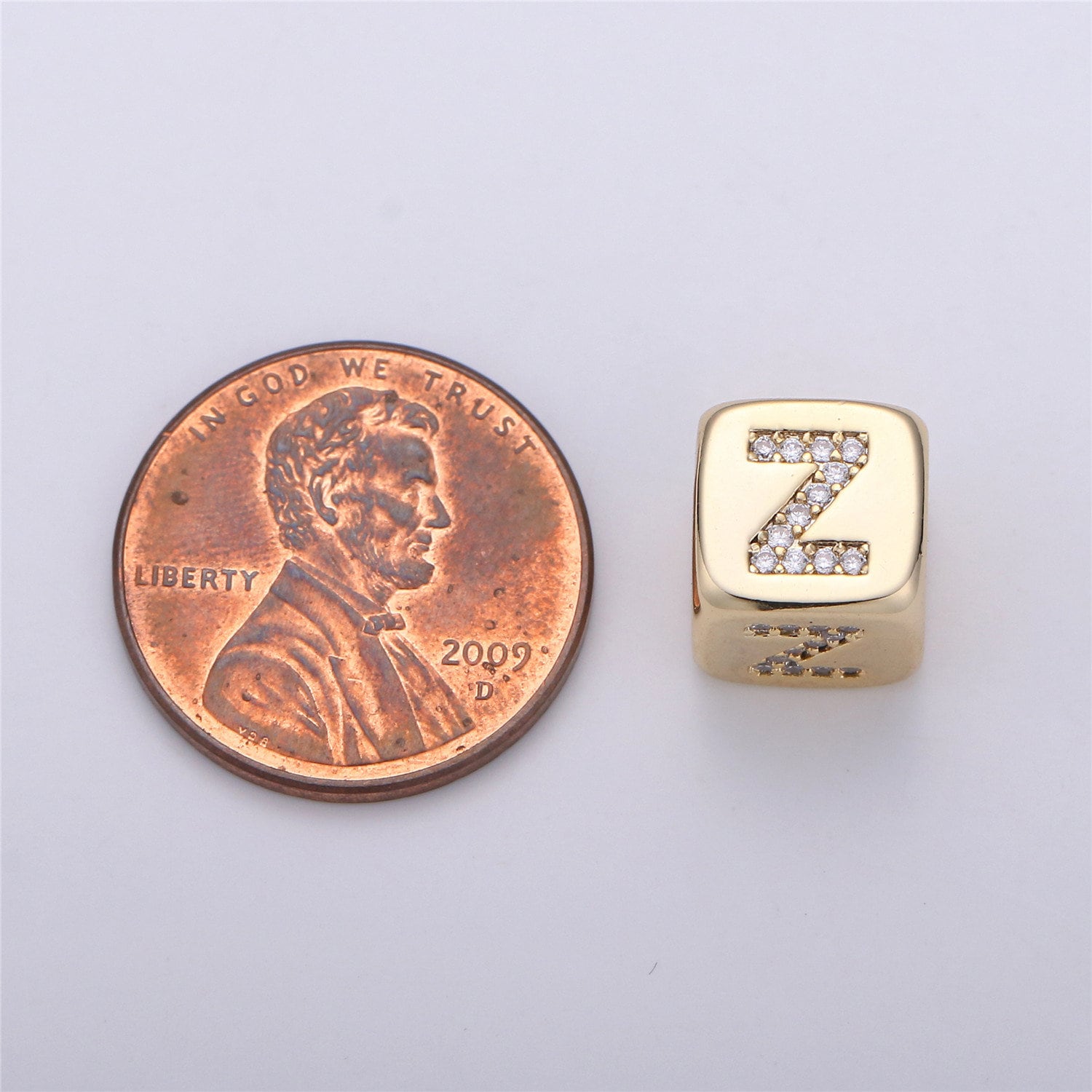 9x9mm Gold Initial Letter Beads, Alphabet Beads, Initial Beads, Alphabet Blocks Micro Pave Initial Block CharmforBracelet Necklace