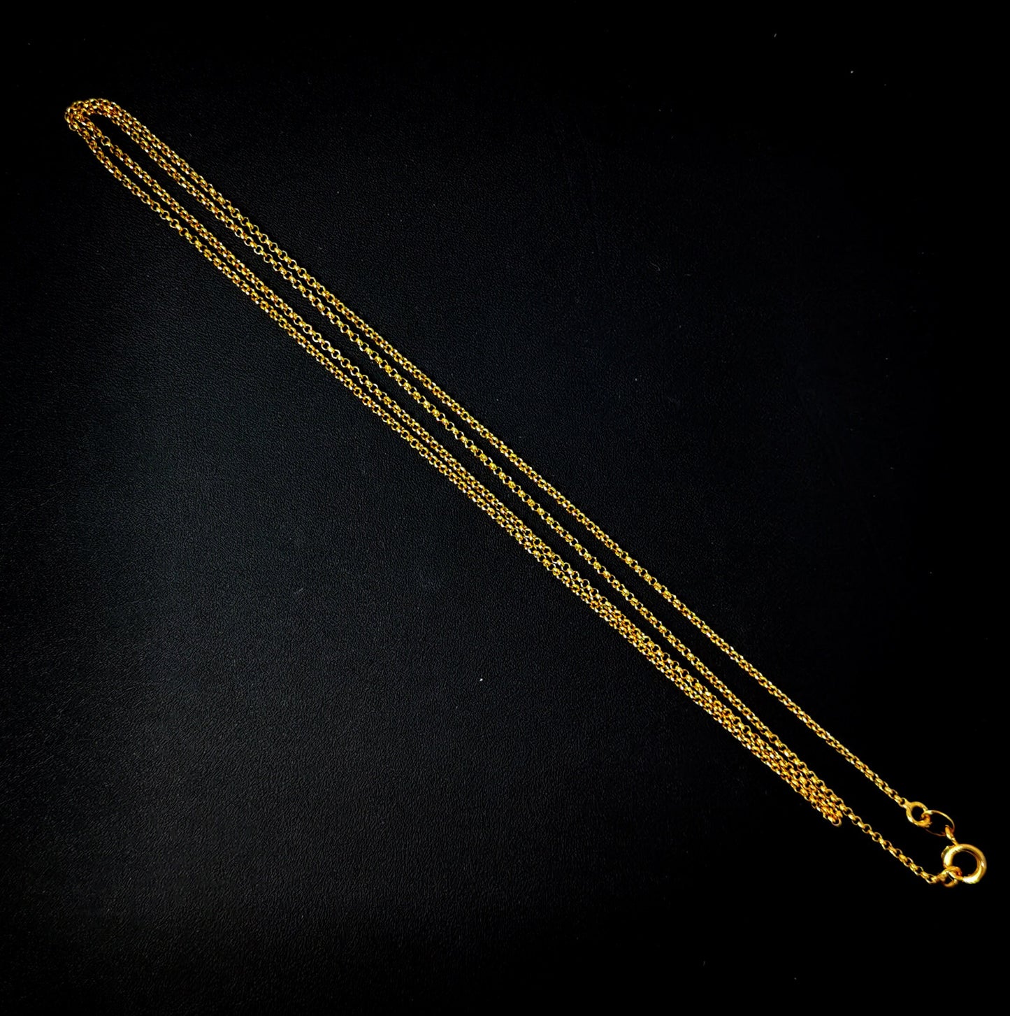 23.5'' Ready to Use 24K Gold Filled Cable Rolo Necklace Chain, Layering Cable Chain Rolo Dainty Necklace, For Pendant Charm Necklace, 398