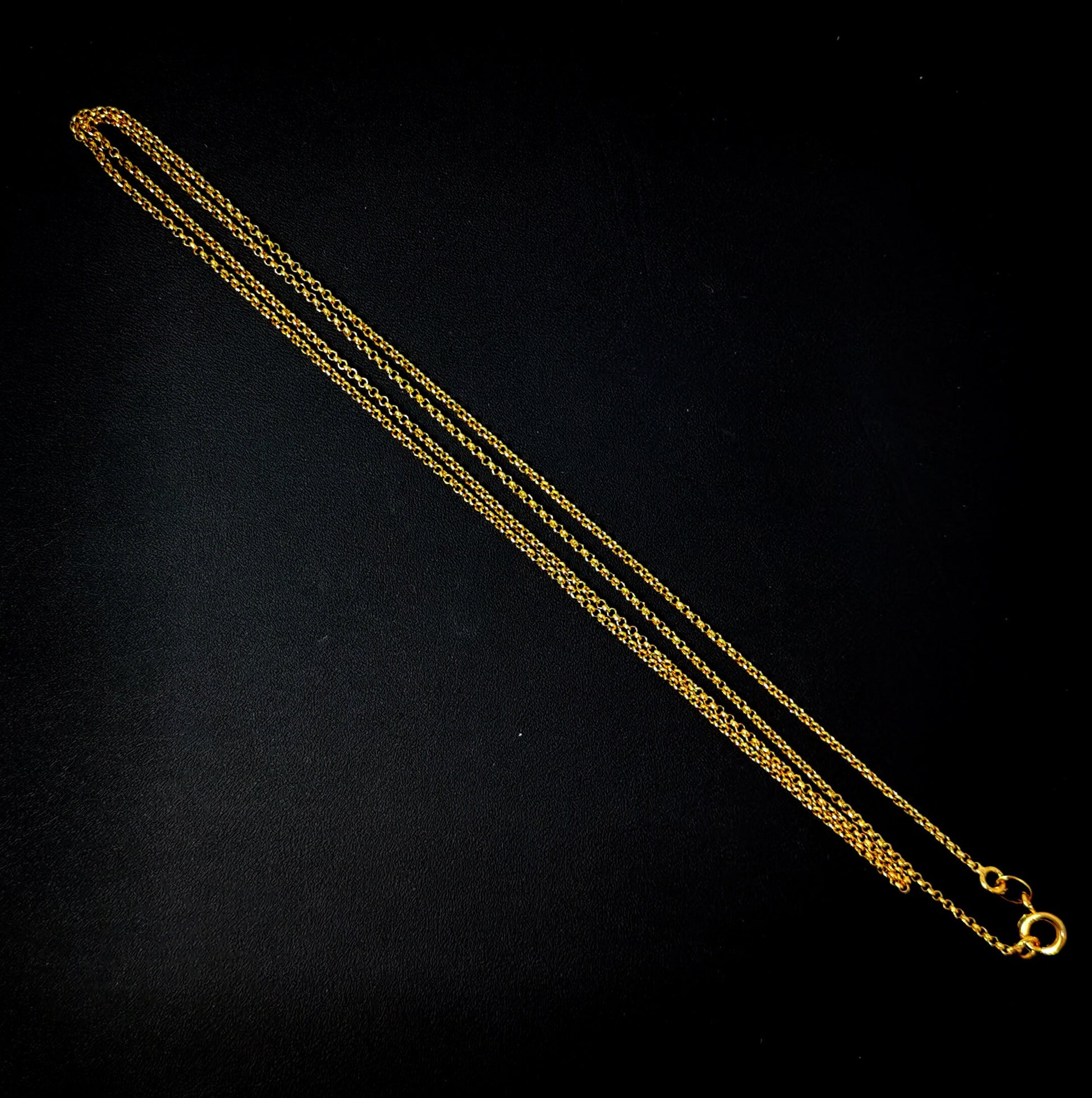 23.5'' Ready to Use 24K Gold Filled Cable Rolo Necklace Chain, Layering Cable Chain Rolo Dainty Necklace, For Pendant Charm Necklace, 398